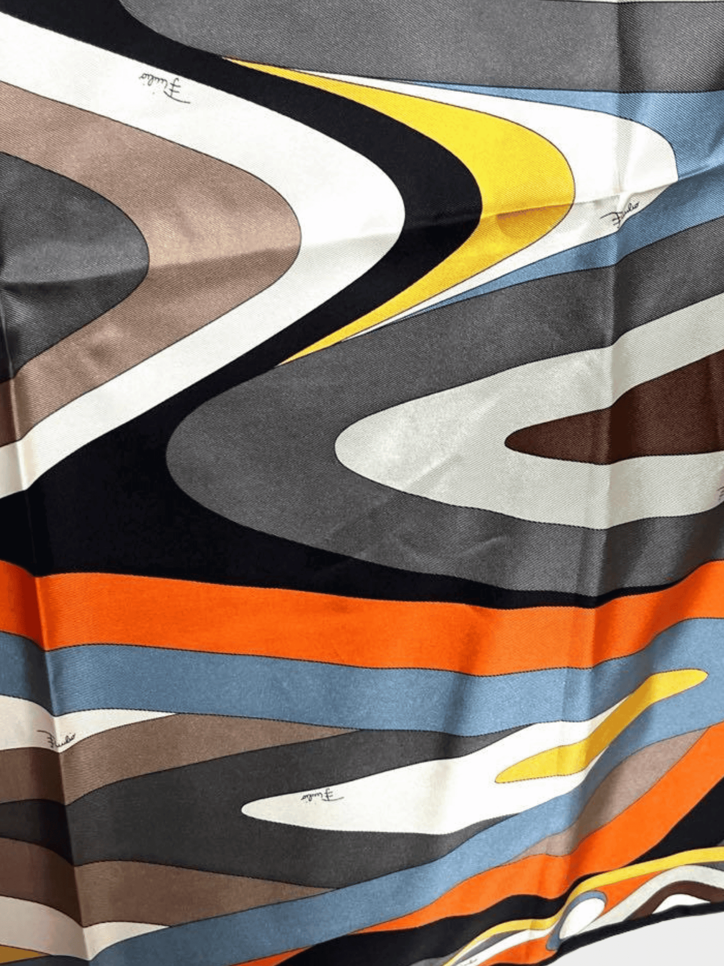 Emilio Pucci 2000s Multicoloured Silk Printed Scarf