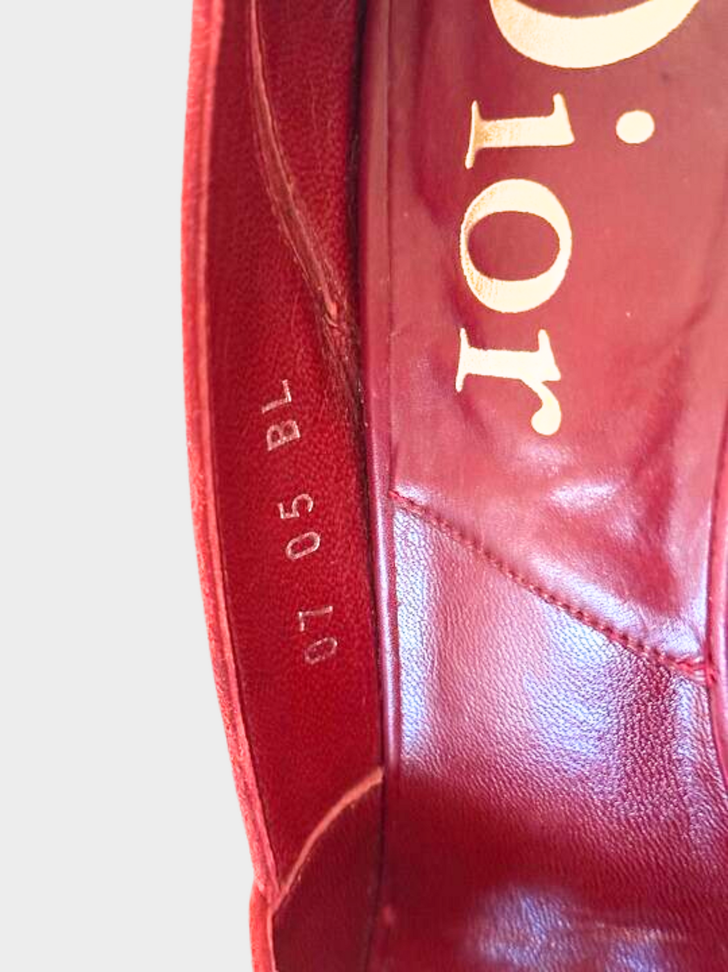 Christian Dior 2000s Red Snakeskin Ribbon Pumps