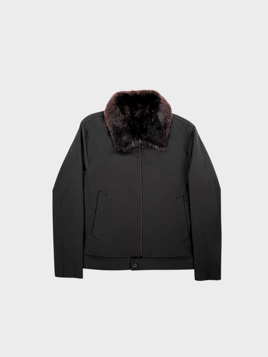 Prada 2000s Fur Collar Jacket
