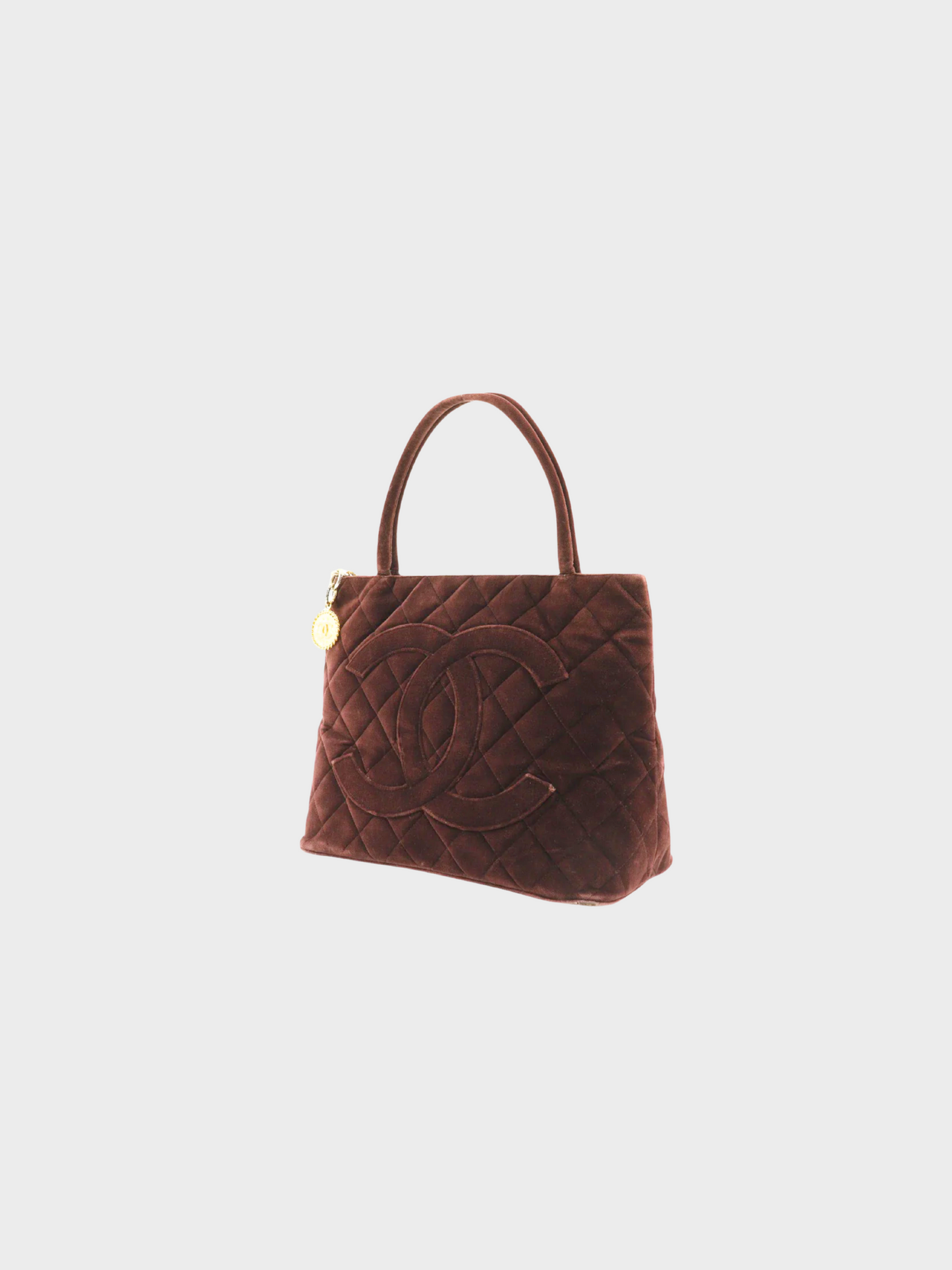 Chanel 1990s Brown Velvet Tote Bag