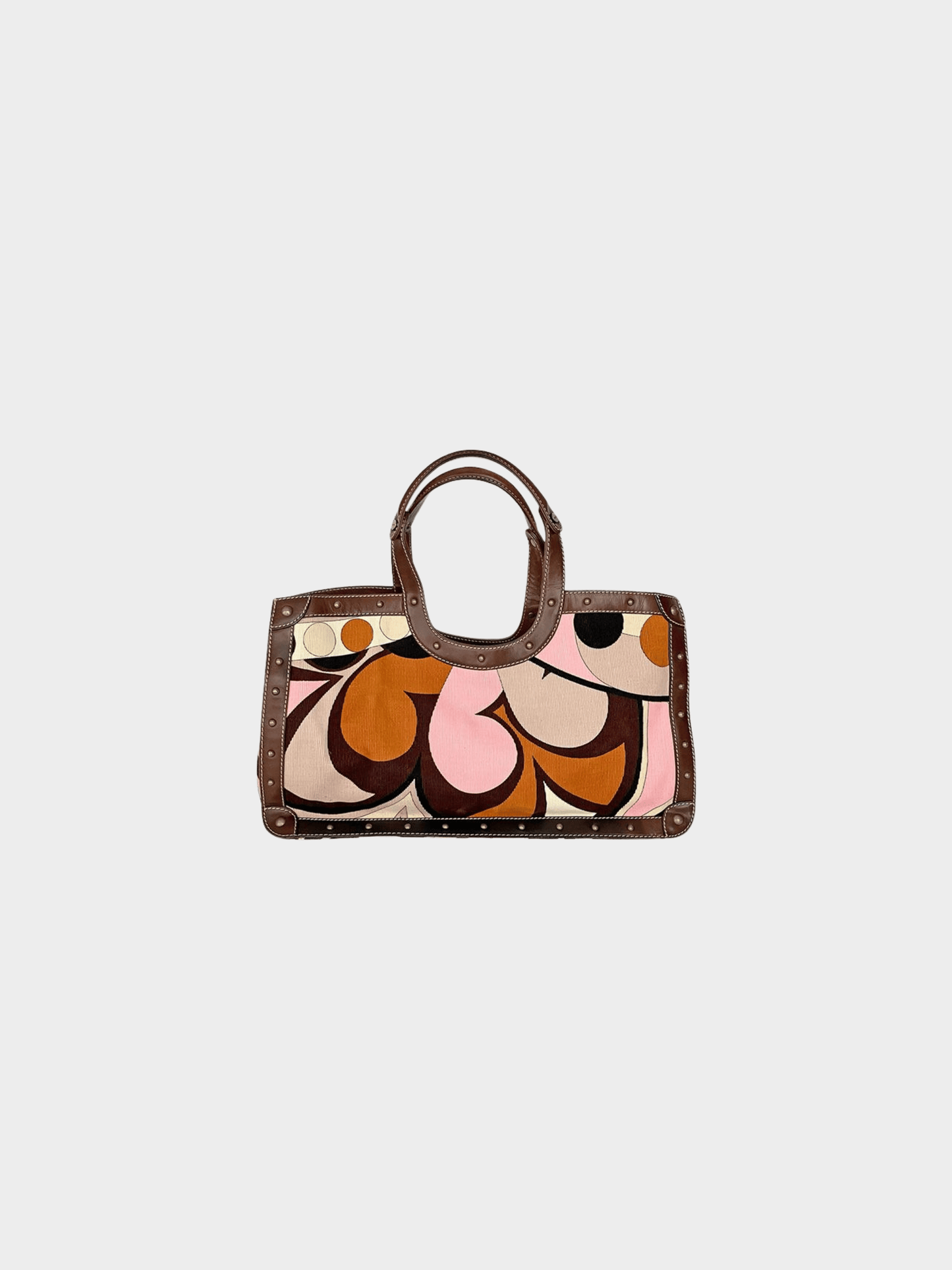 Emilio Pucci 2000s Multicoloured Graphic Swirl Handbag