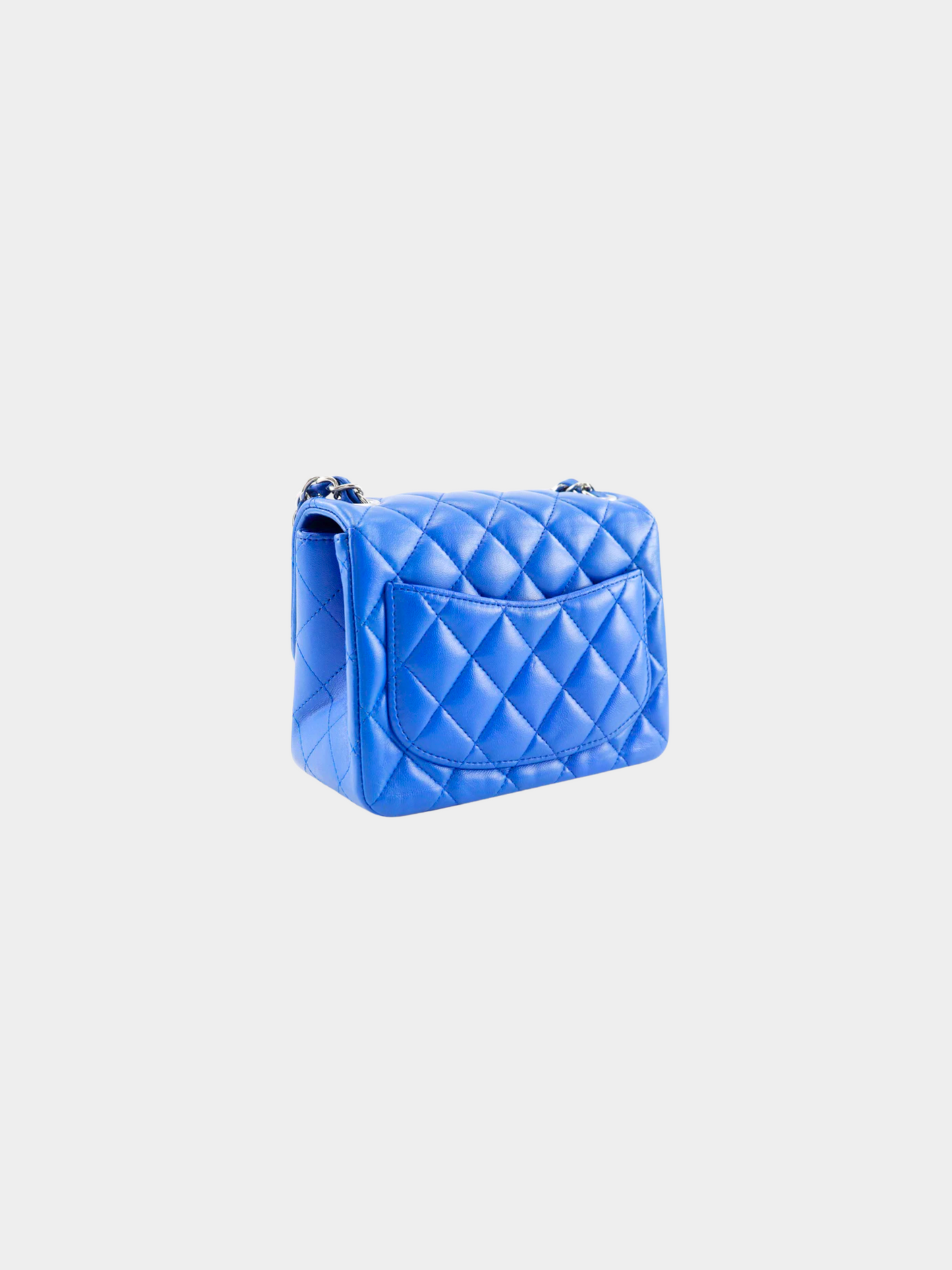 Chanel 2016 Blue Matelasse Turnlock Chain Shoulder Bag