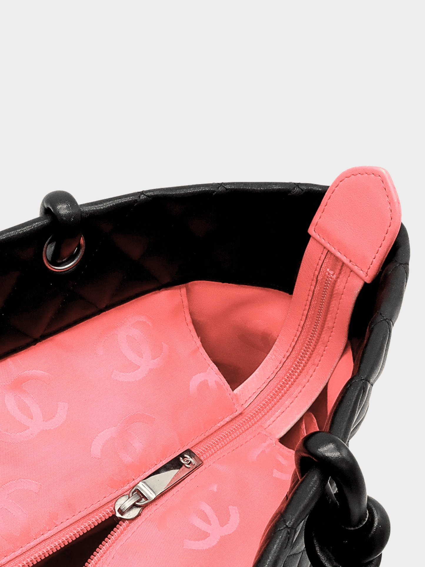Chanel 2000s Black Cambon Logo Tote