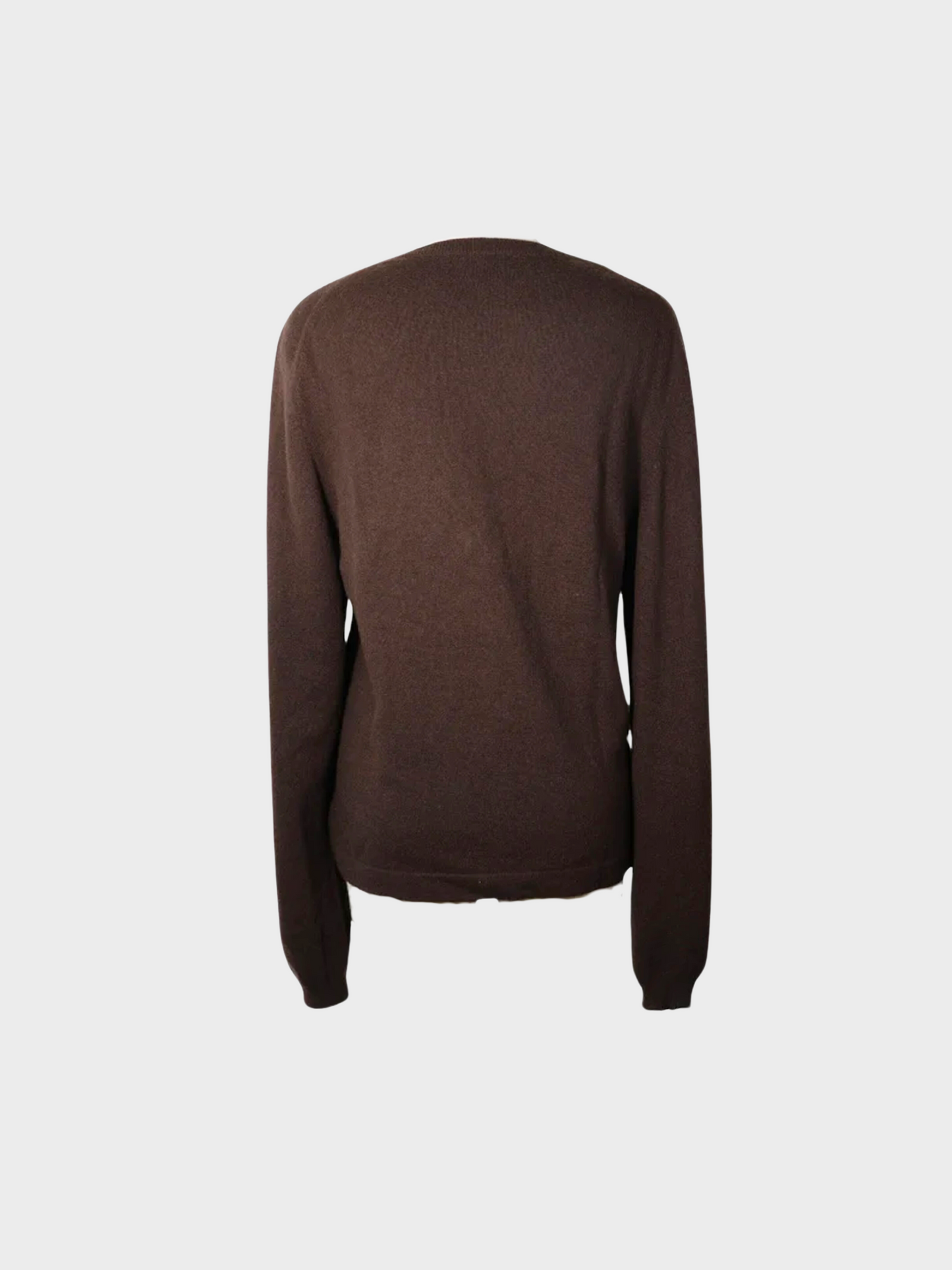 Hermès by Martin Margiela 2000s Brown Cashmere Clou De Selle Button Cardigan