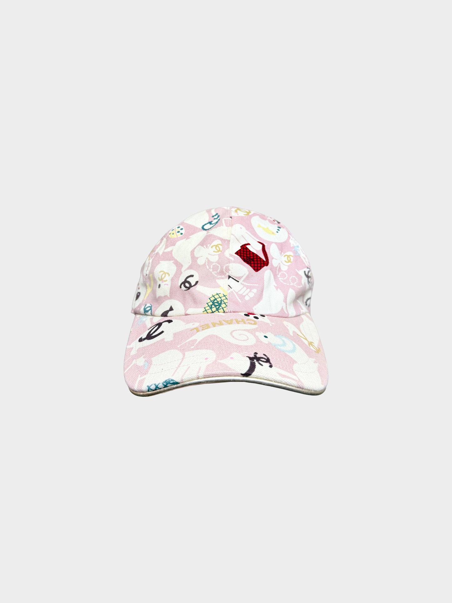 Chanel SS 2007 Light Pink Baby Animals Print Cap