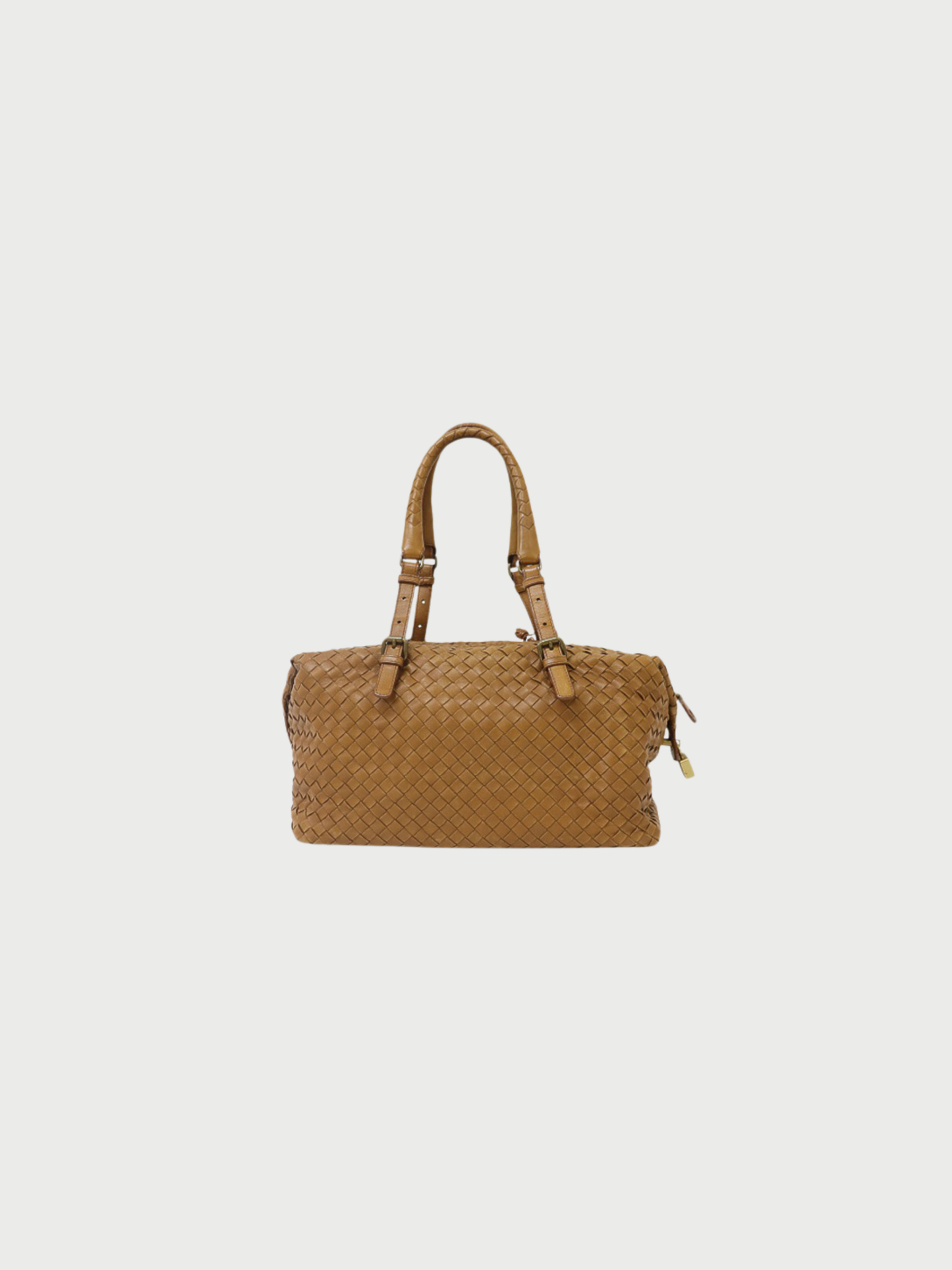 Bottega Veneta 2000s Beige Leather Intrecciato Handbag