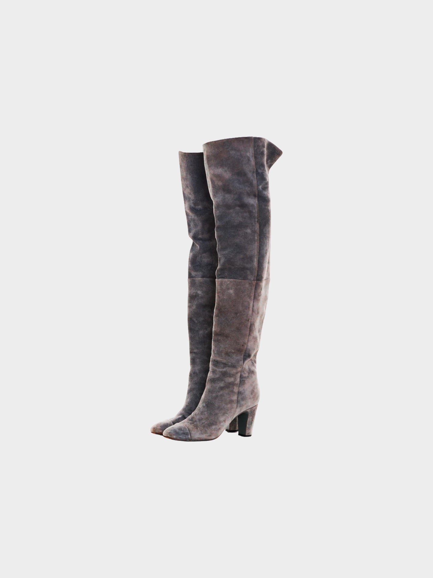 Chanel by Karl Lagerfeld 2000s Brown Suede High Boots