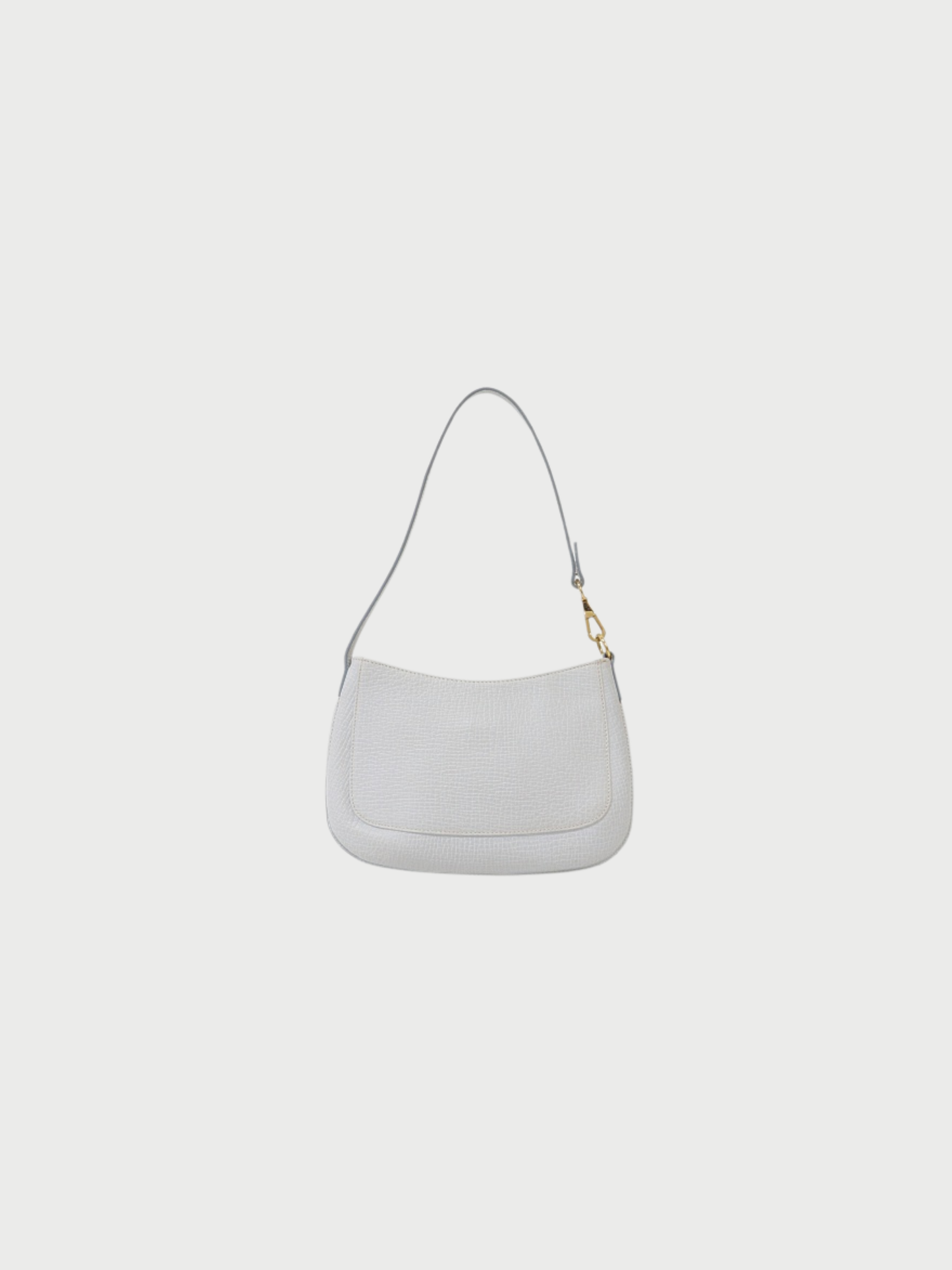Loewe 2000s Light Blue Leather Logo One-Shoulder Bag