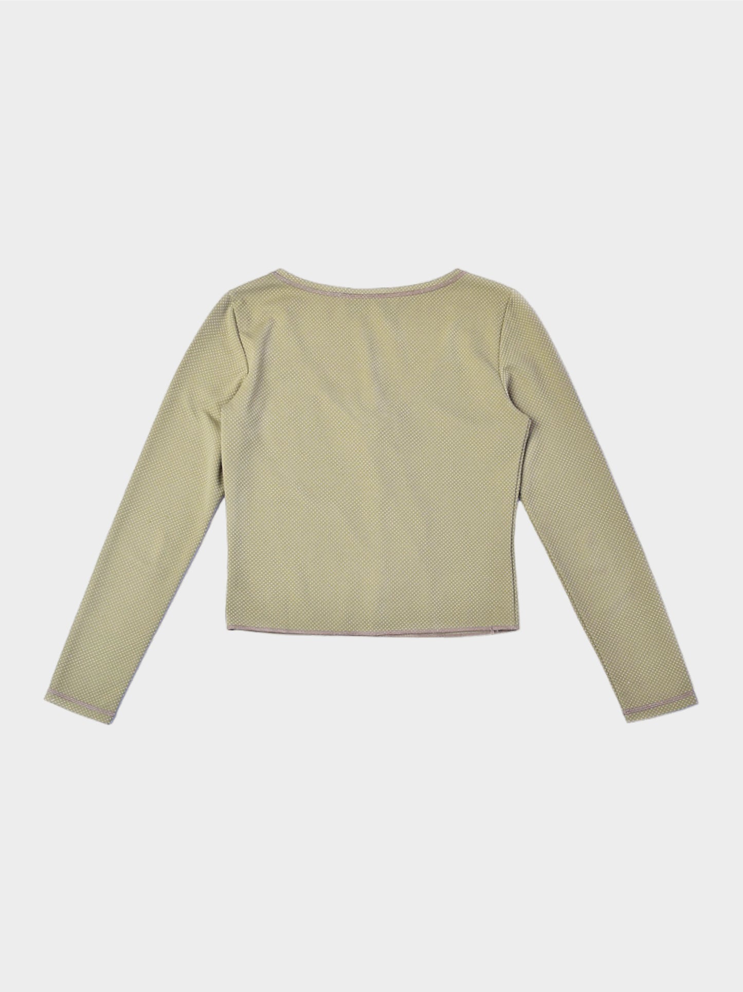 Miu Miu FW 1999 Sage Green Long-Sleeved Top