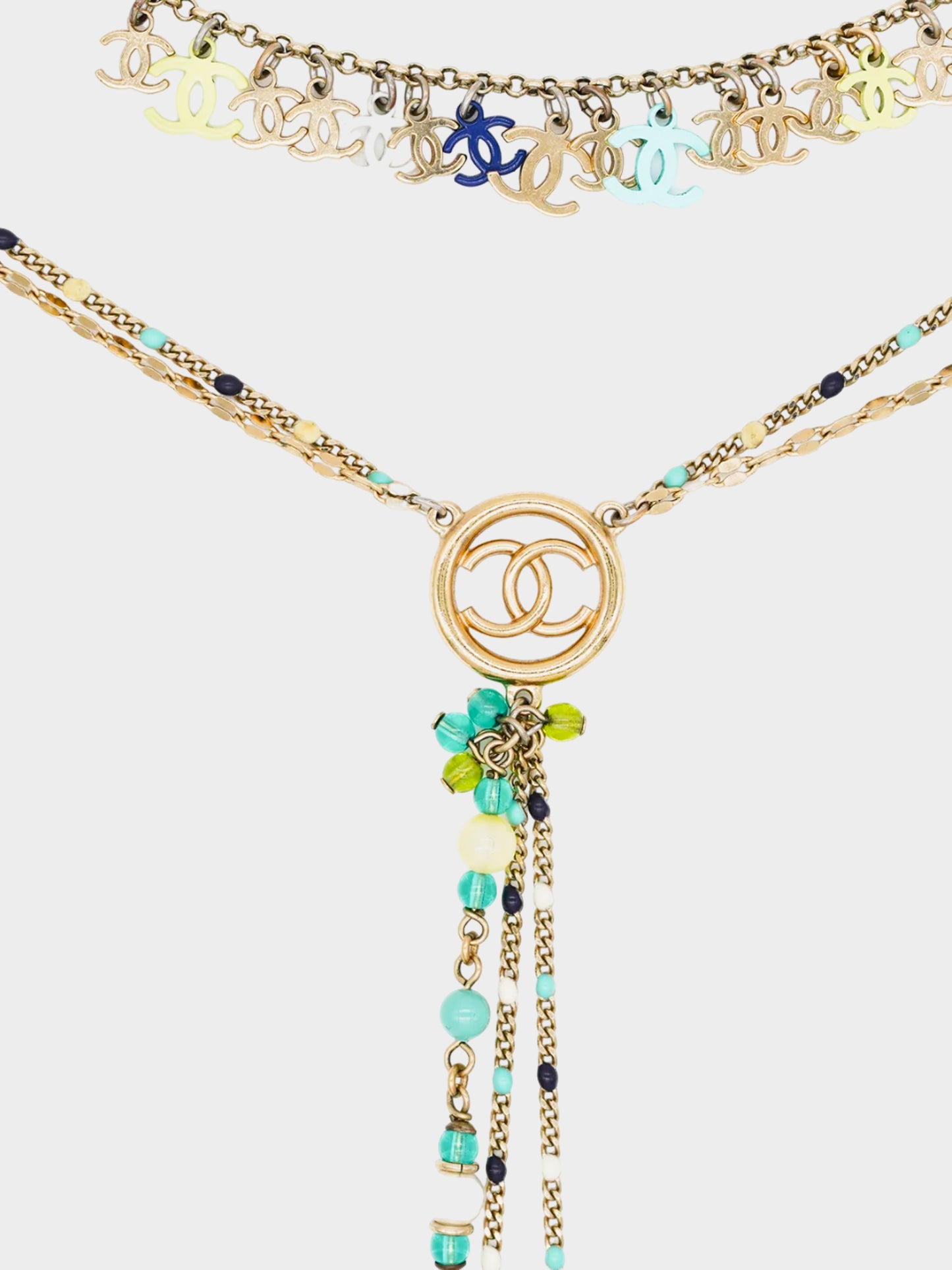 Chanel by Karl Lagerfeld Cruise SS 2019 Multi-layered Beaded CC Necklace