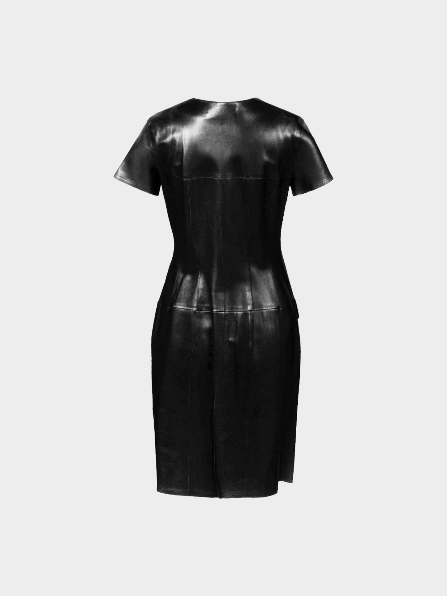 Chanel Fall 1999 Black Lambskin Leather Dress