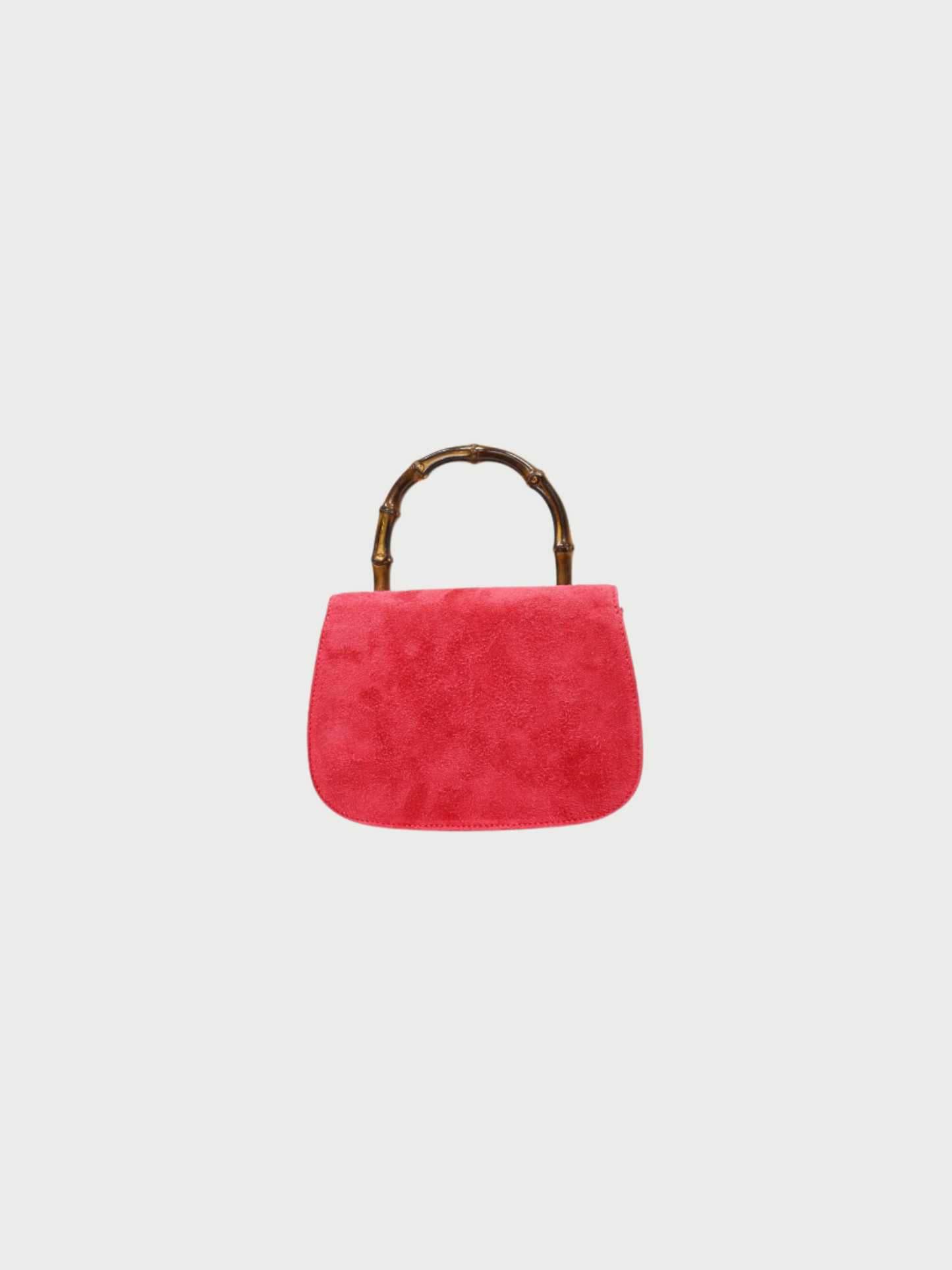Gucci 2000s Pink Suede Bamboo 2Way Bag