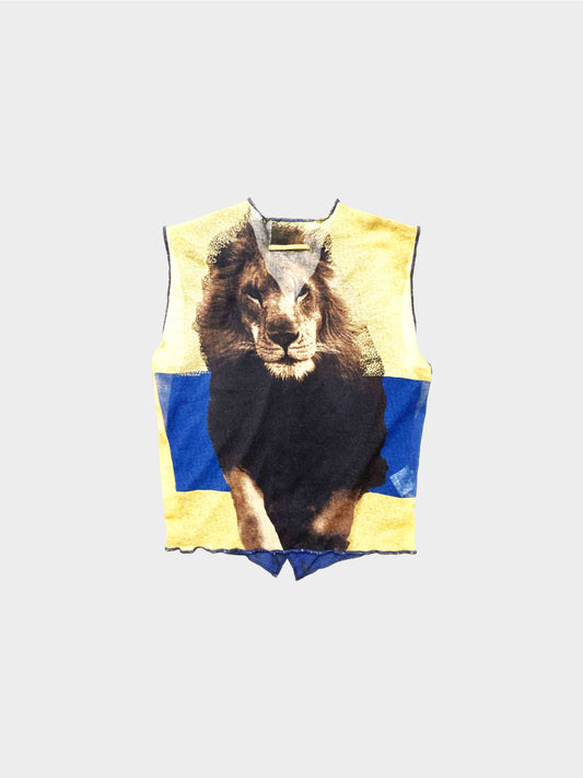 Jean Paul Gaultier 2000s Lion Print Button-down Top