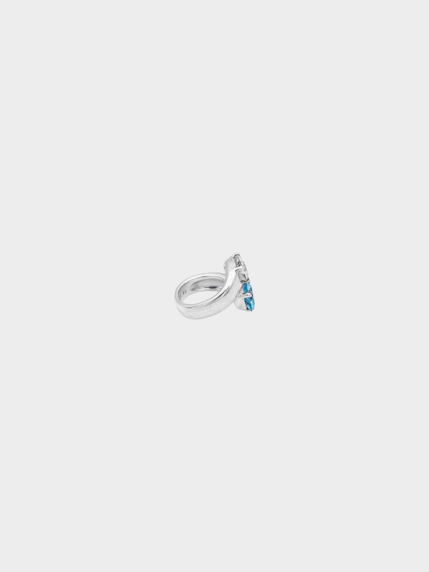 Hermès 1990s Sterling Silver Vintage Stone Ring
