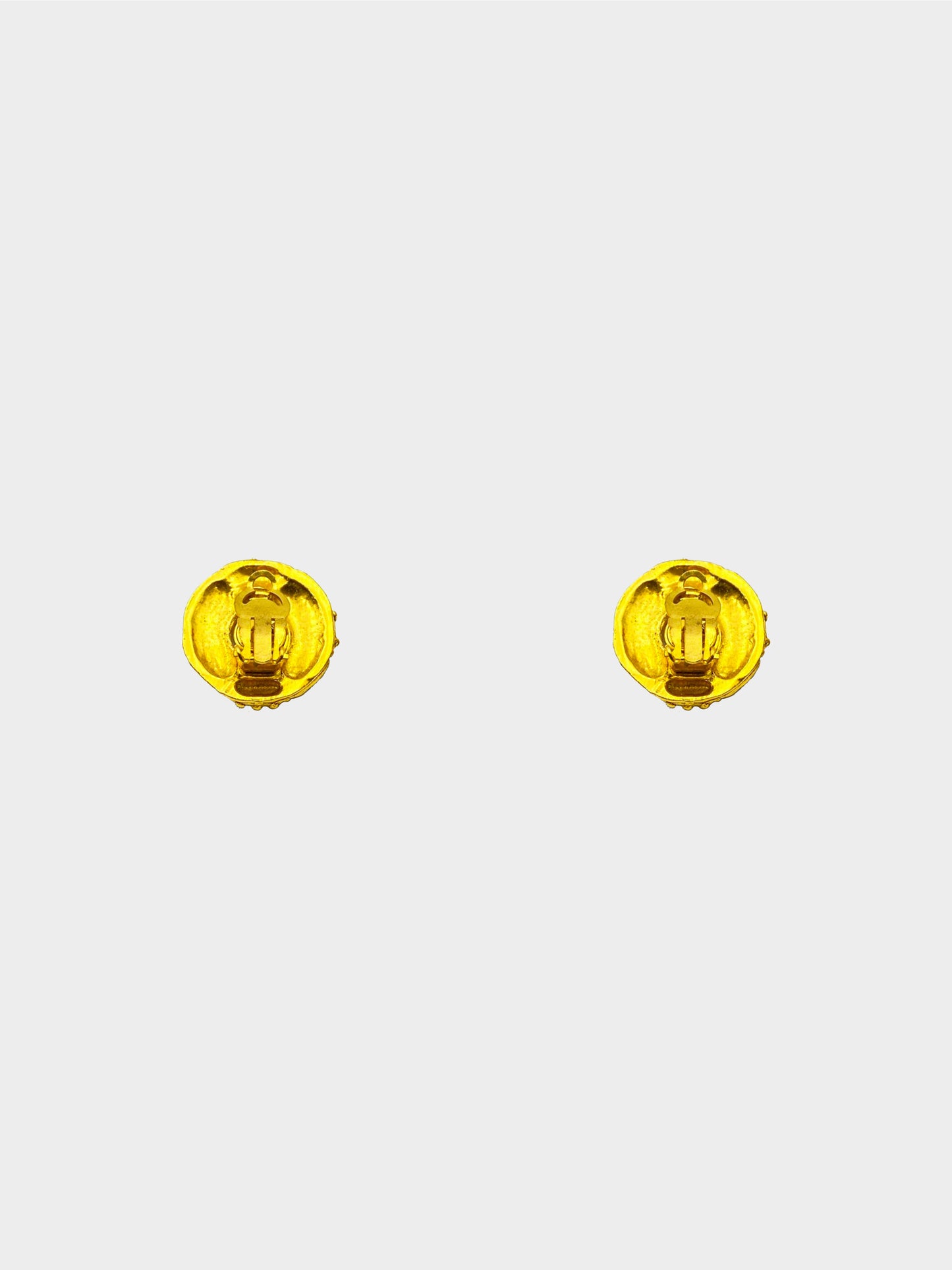 Chanel 1970s Faux Pearl Round Clip-On Earrings