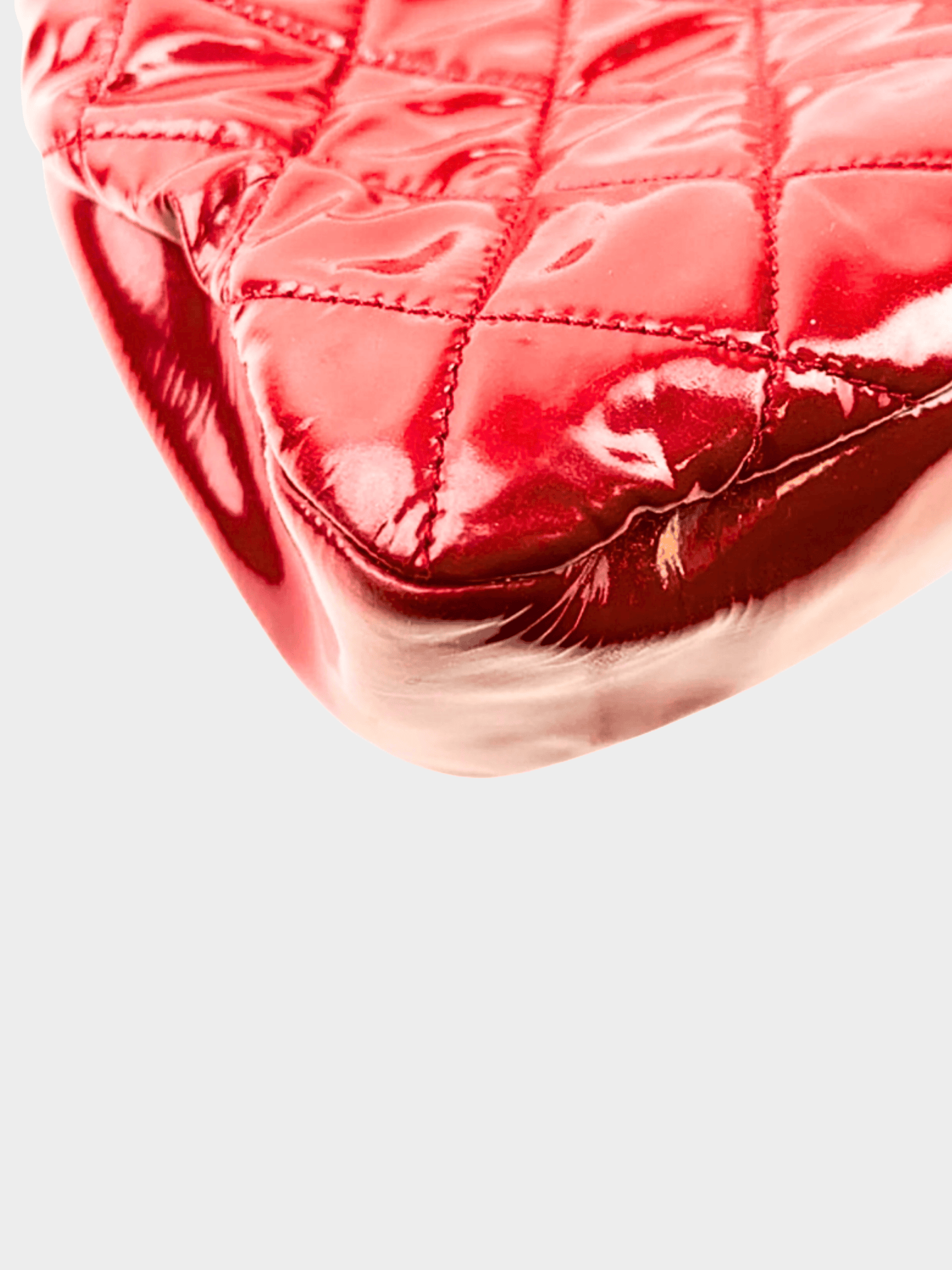Chanel 2012 Red Timeless CC Soft Quilted Leather Shopping Tote Bag