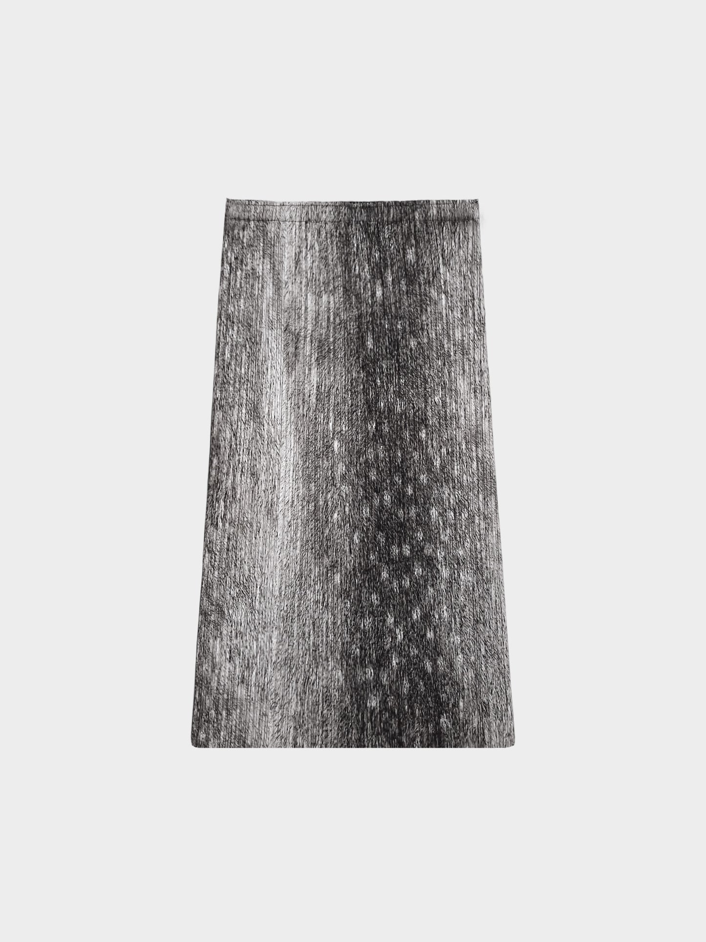 Issey Miyake Pleats Please FW 2003 Rare Grey Deer Print Skirt