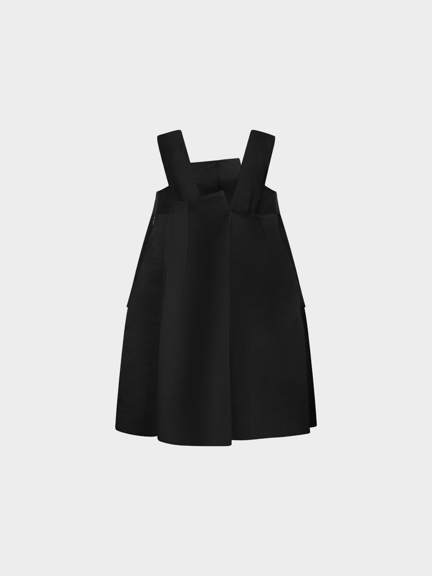 Comme des Garçons FW 2020 Black Satin Pleated Top/MIni Dress