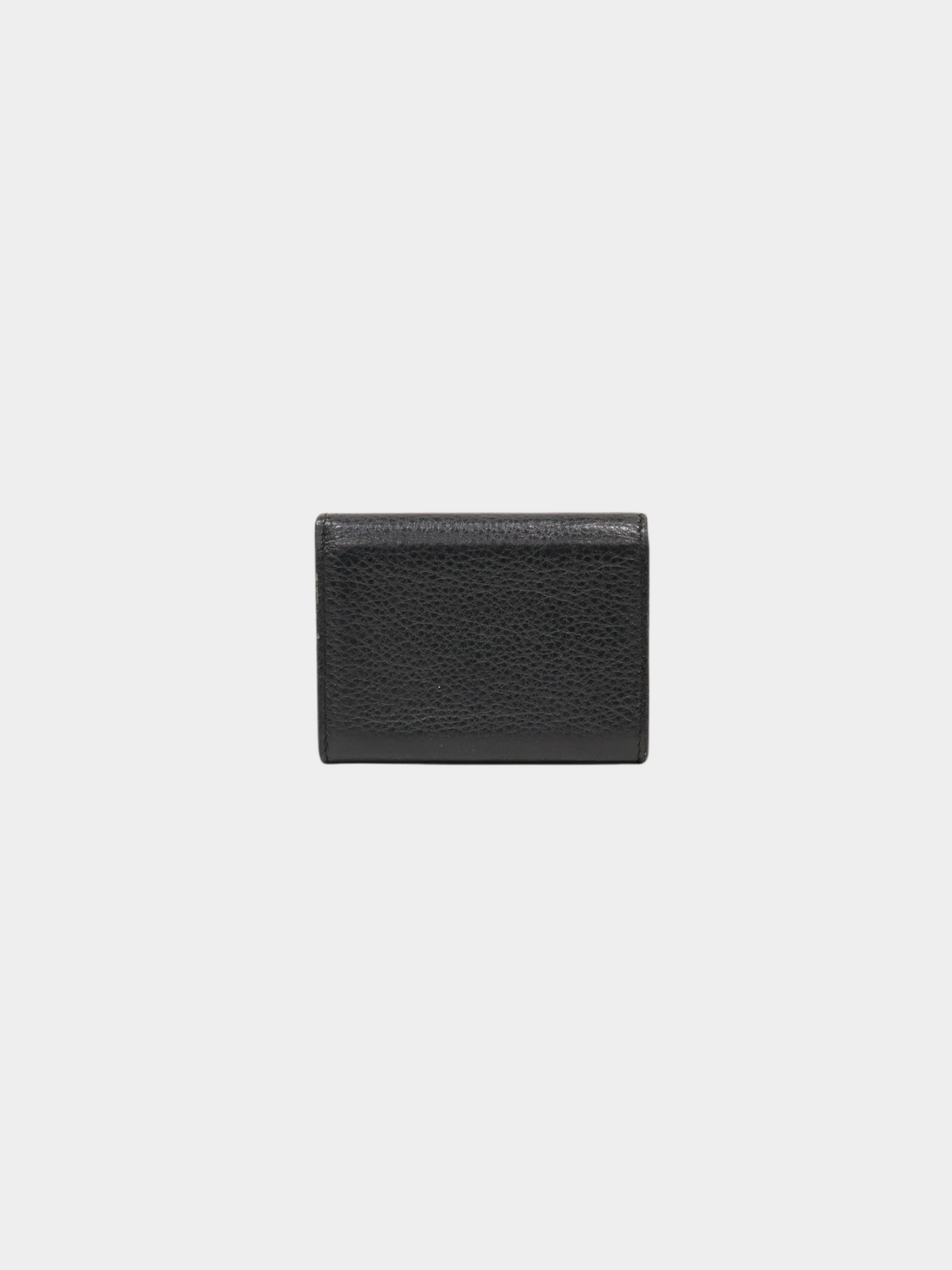 Prada 2000s Black Logo Compact Wallet