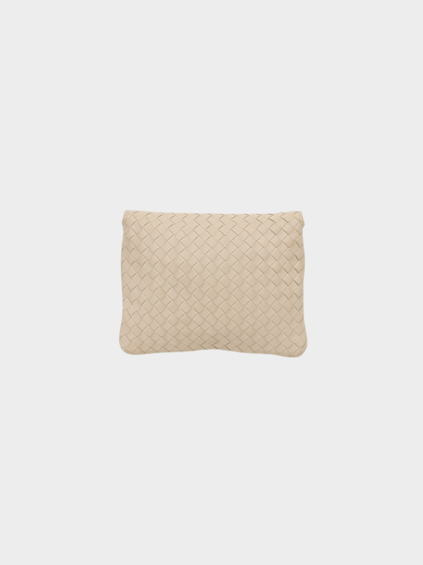 Bottega Veneta 2020s Ivory Leather Intrecciato Shoulder Bag