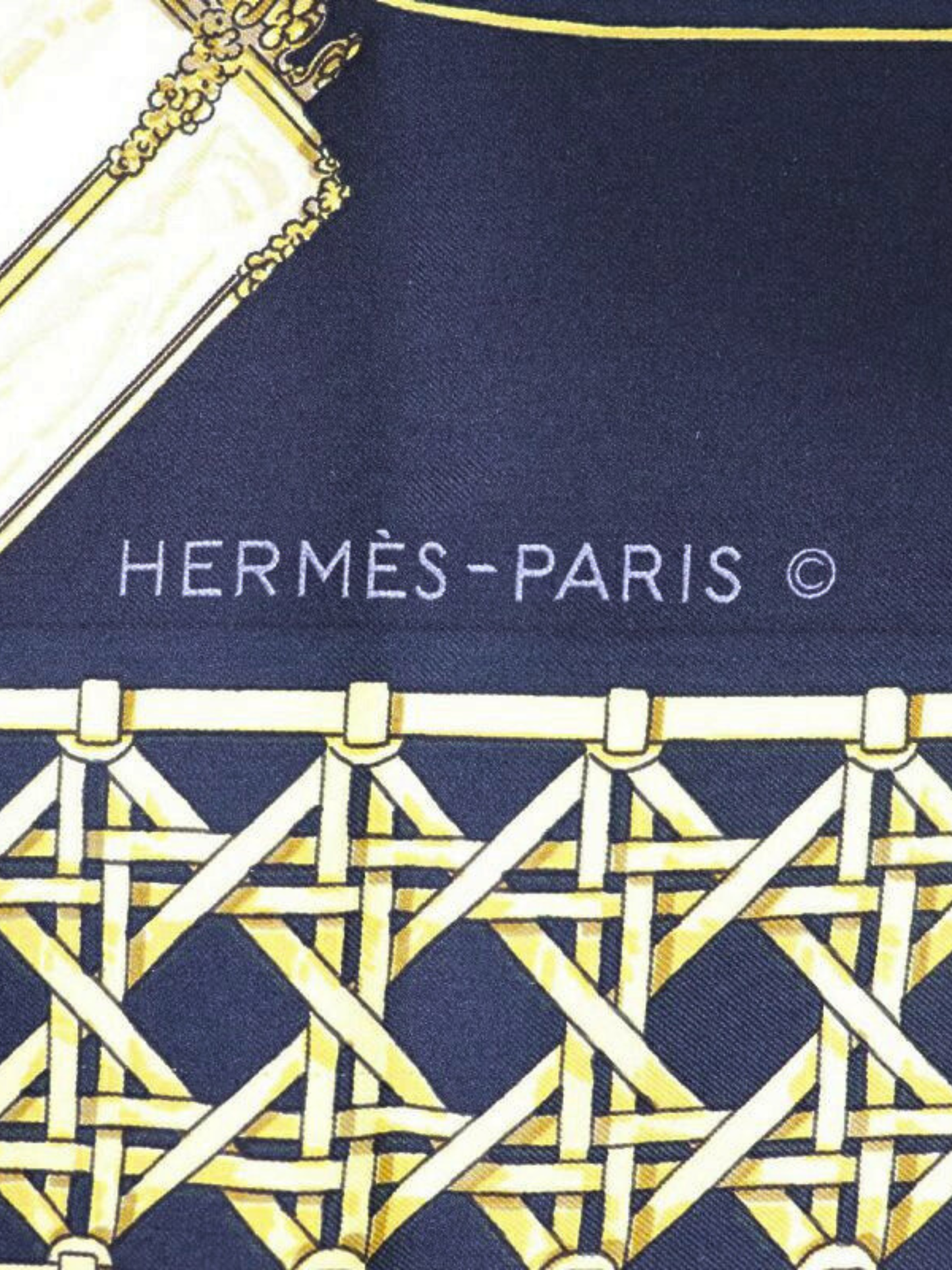 Hermès 2000s Multicolor Silk Scarf 90