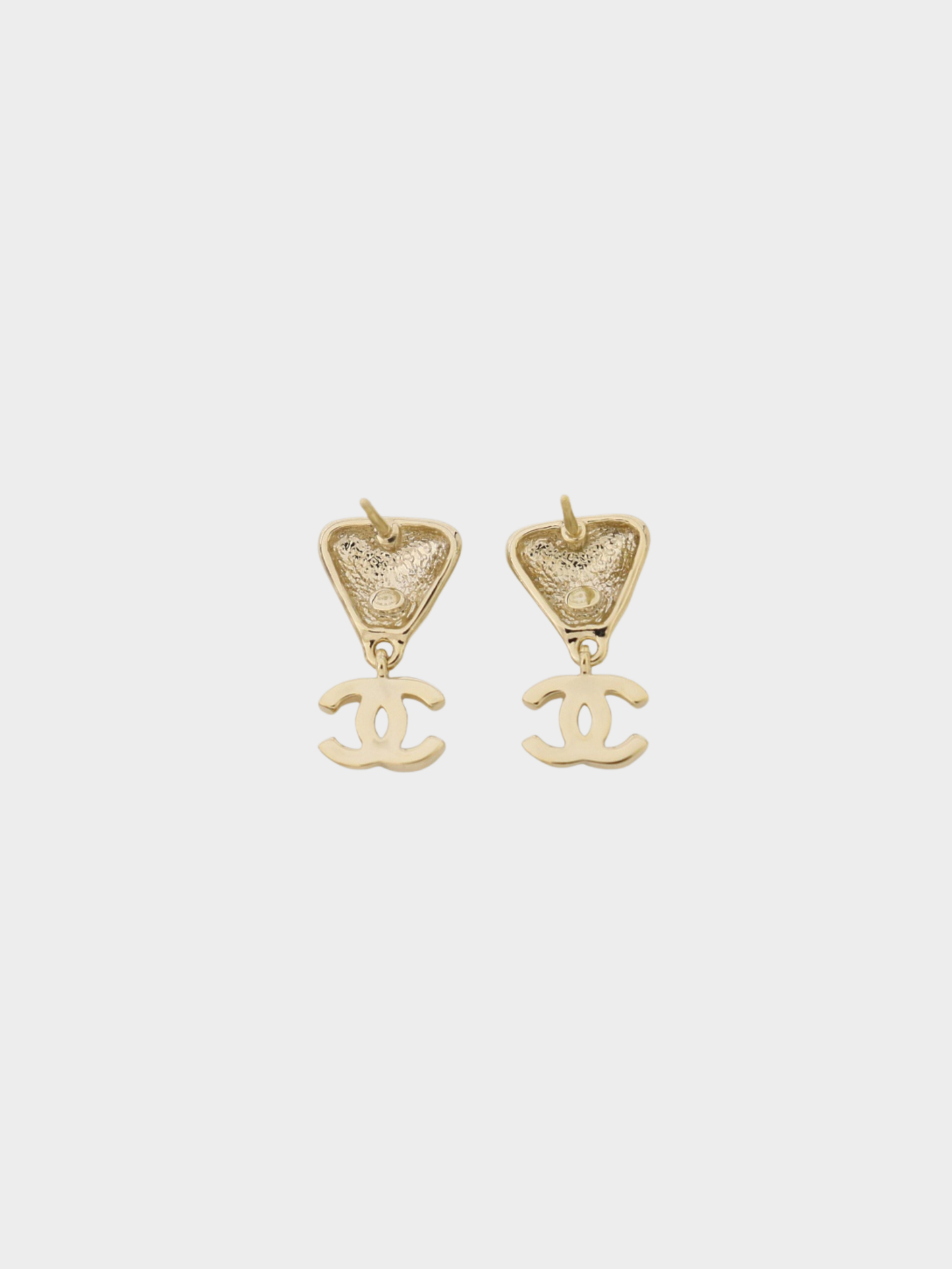Chanel 2024 Gold Rhinestone COCO Earrings