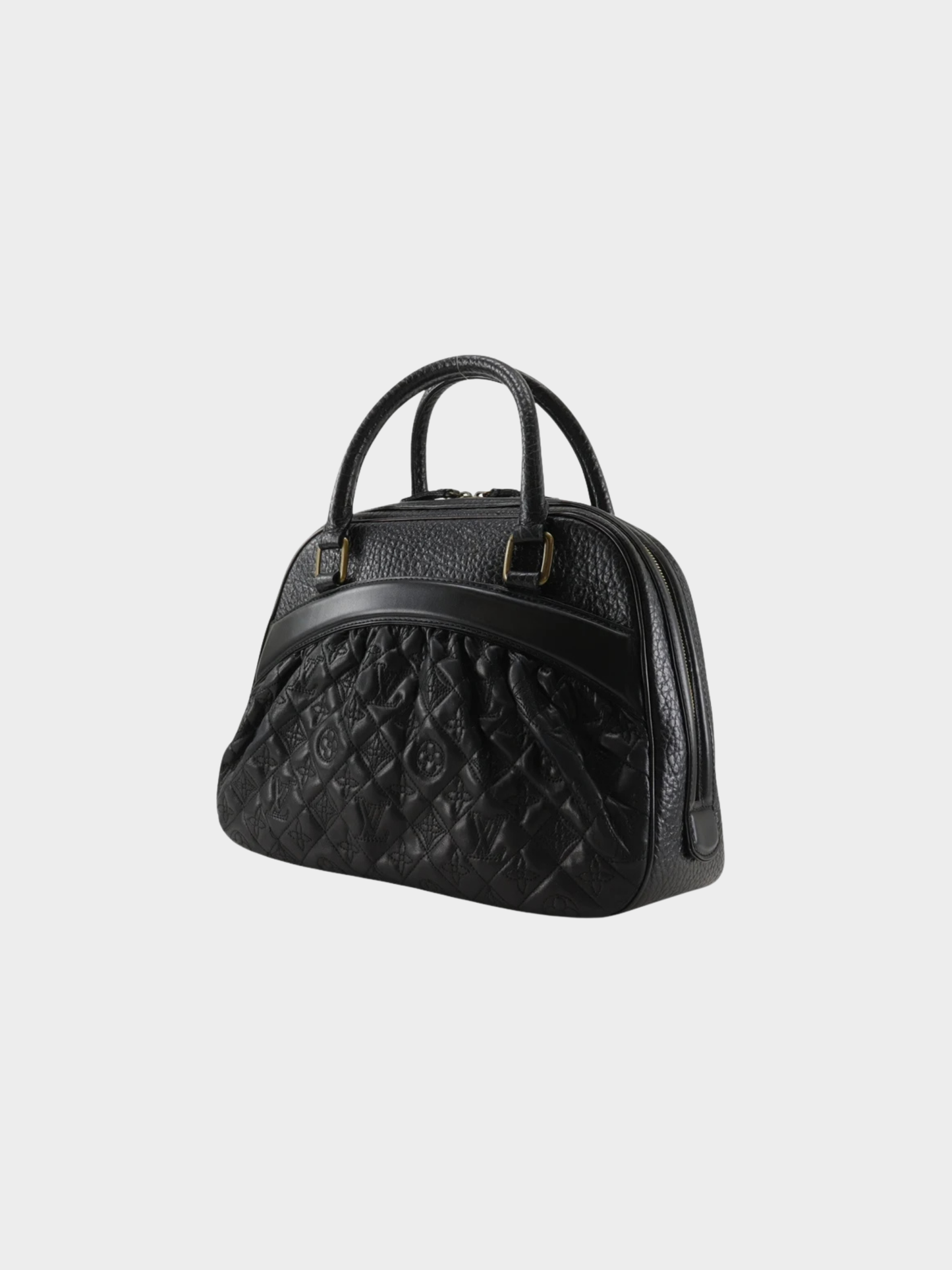 Louis Vuitton 2005 Black Lambskin Monogram Vienna Mitzi Handbag