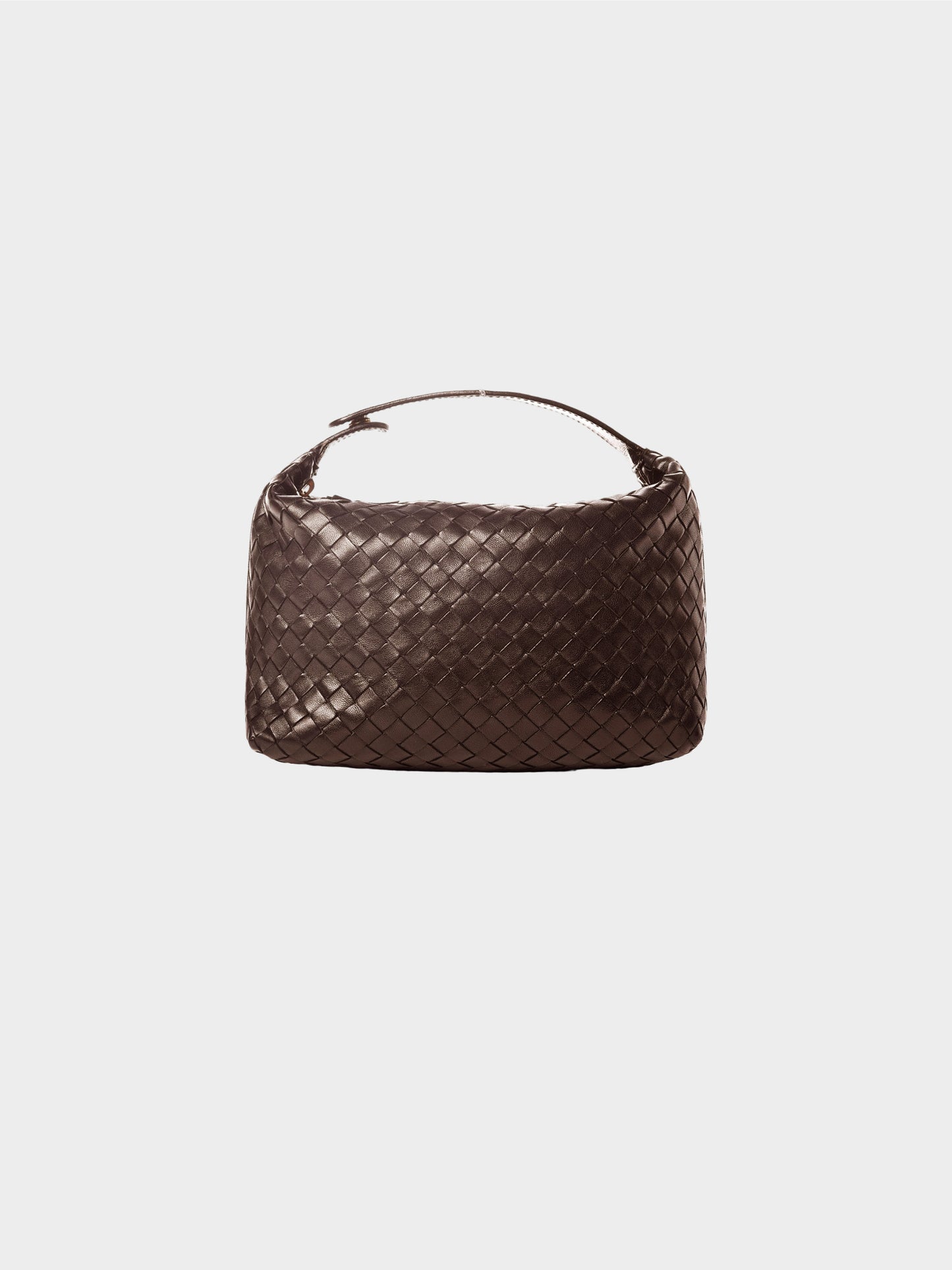 Bottega Veneta 2000s Brown Nappa Intrecciato Cosmetic Bag