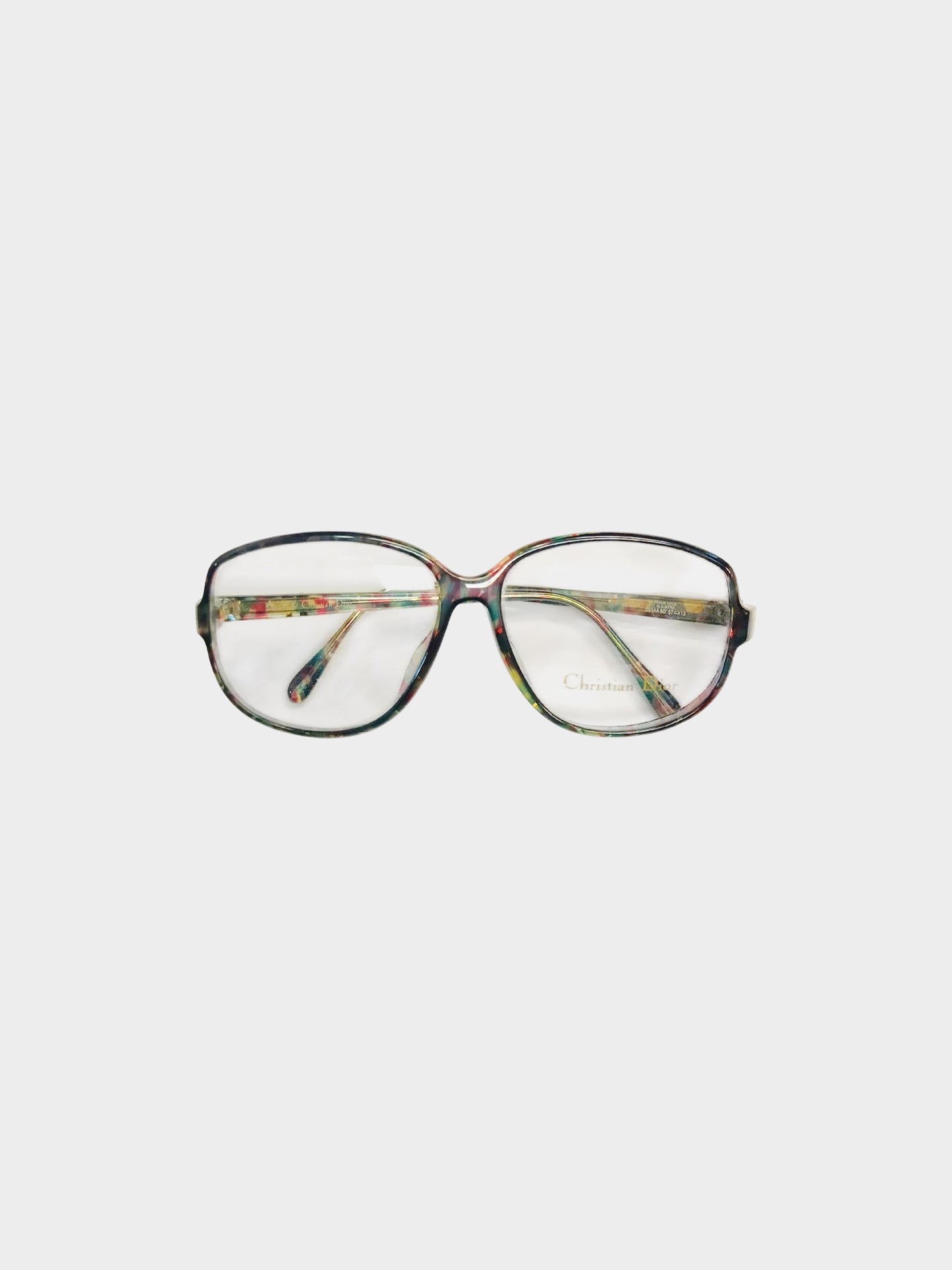 Christian Dior 2000s Multicolor Pattern Oversized Round Glasses