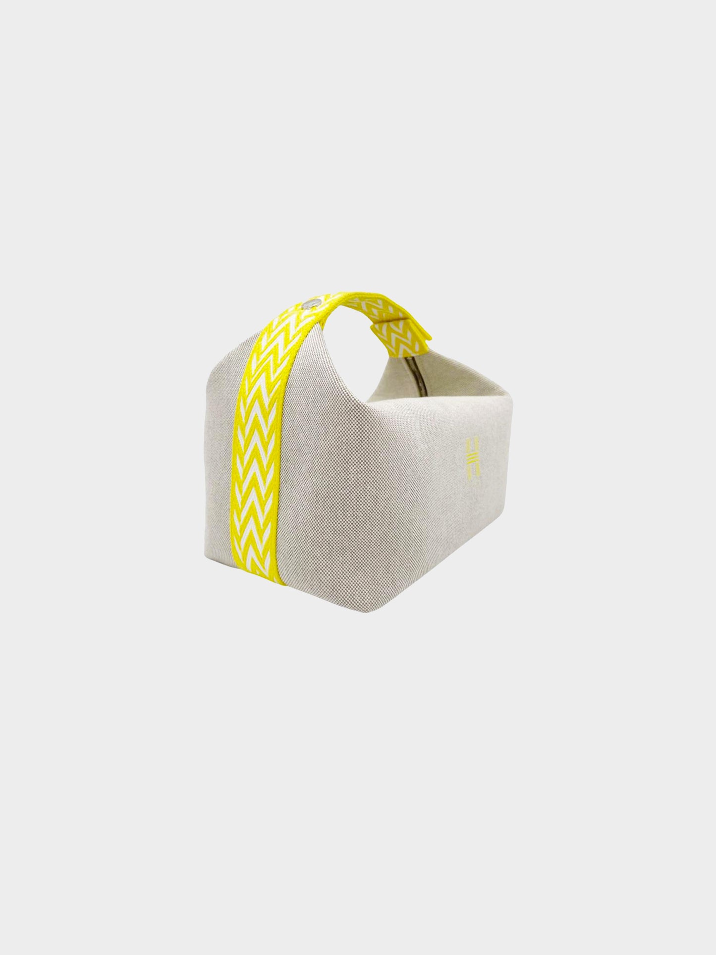 Hermès 2010s Grey and Jaune Citron Bride-a-Brac Bag