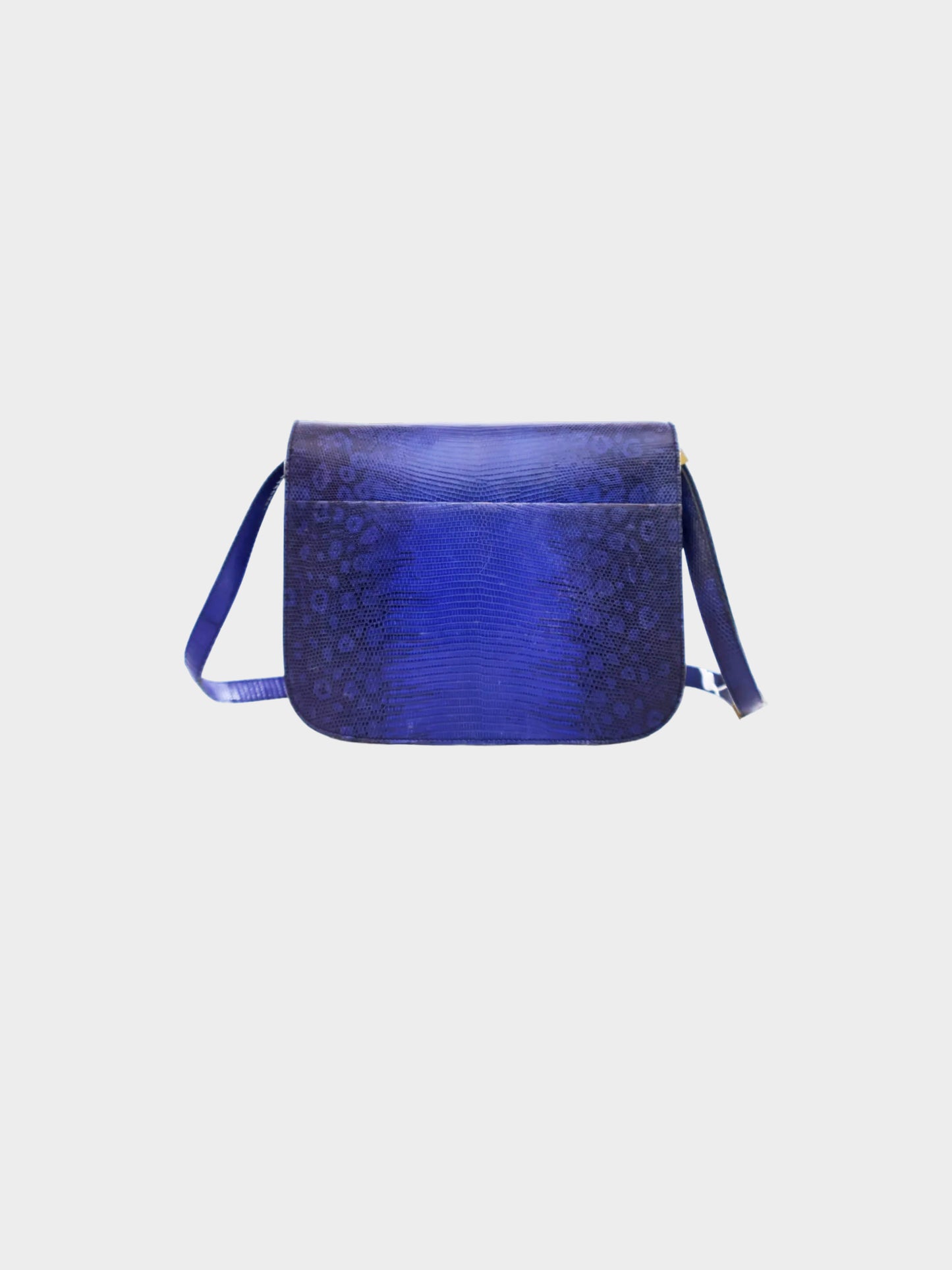 Celine 2017 Blue Lizard Crossbody Box Bag