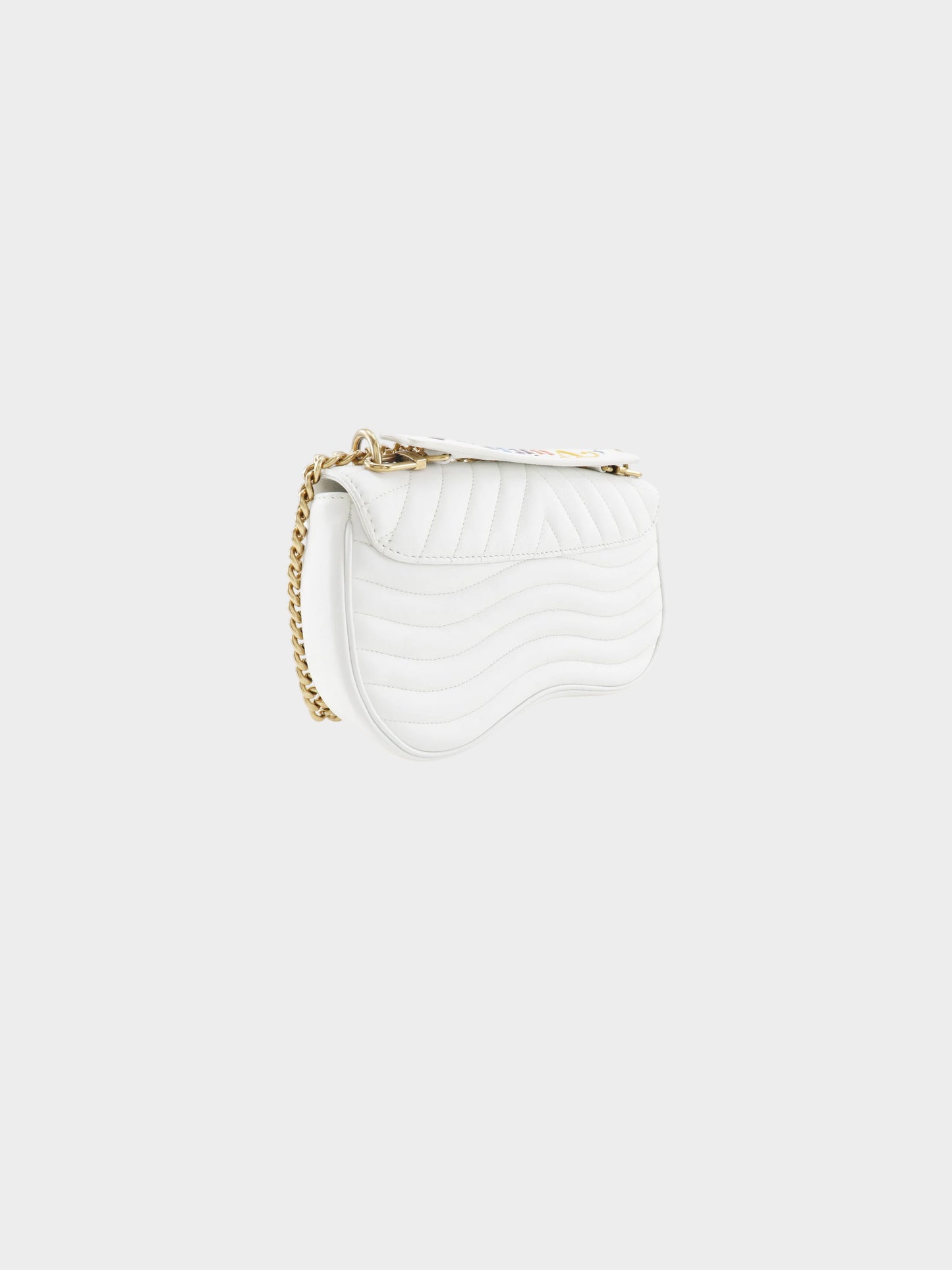 Louis Vuitton 2018 White Calfskin New Wave MM Shoulder Bag