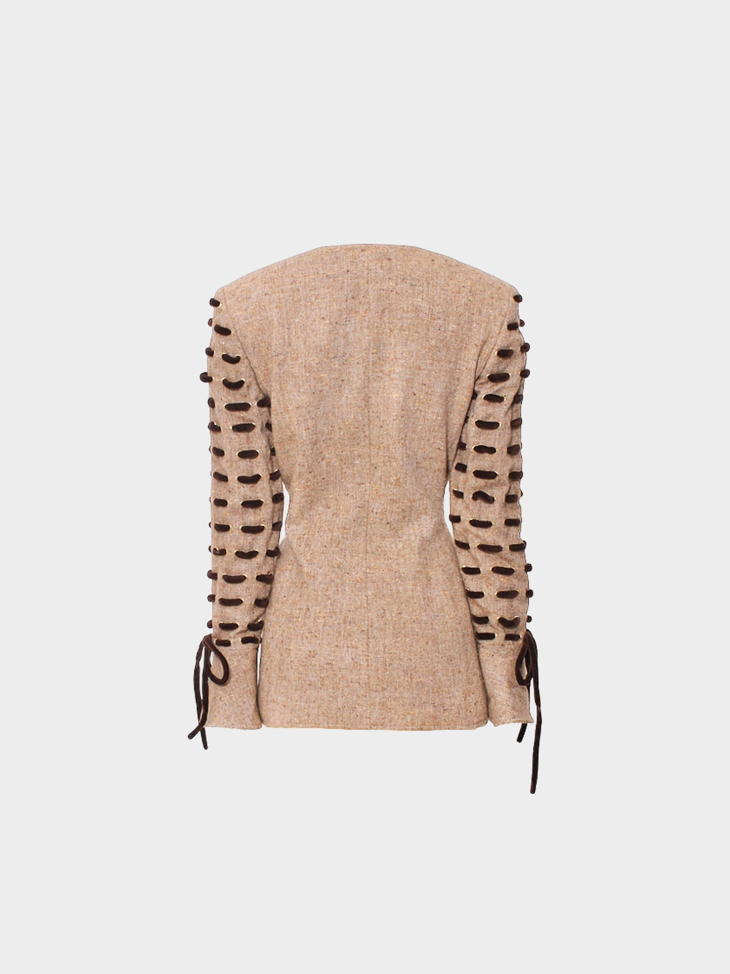 Valentino FW 1992-1993 Brown Wool and Velvet Button-down Jacket