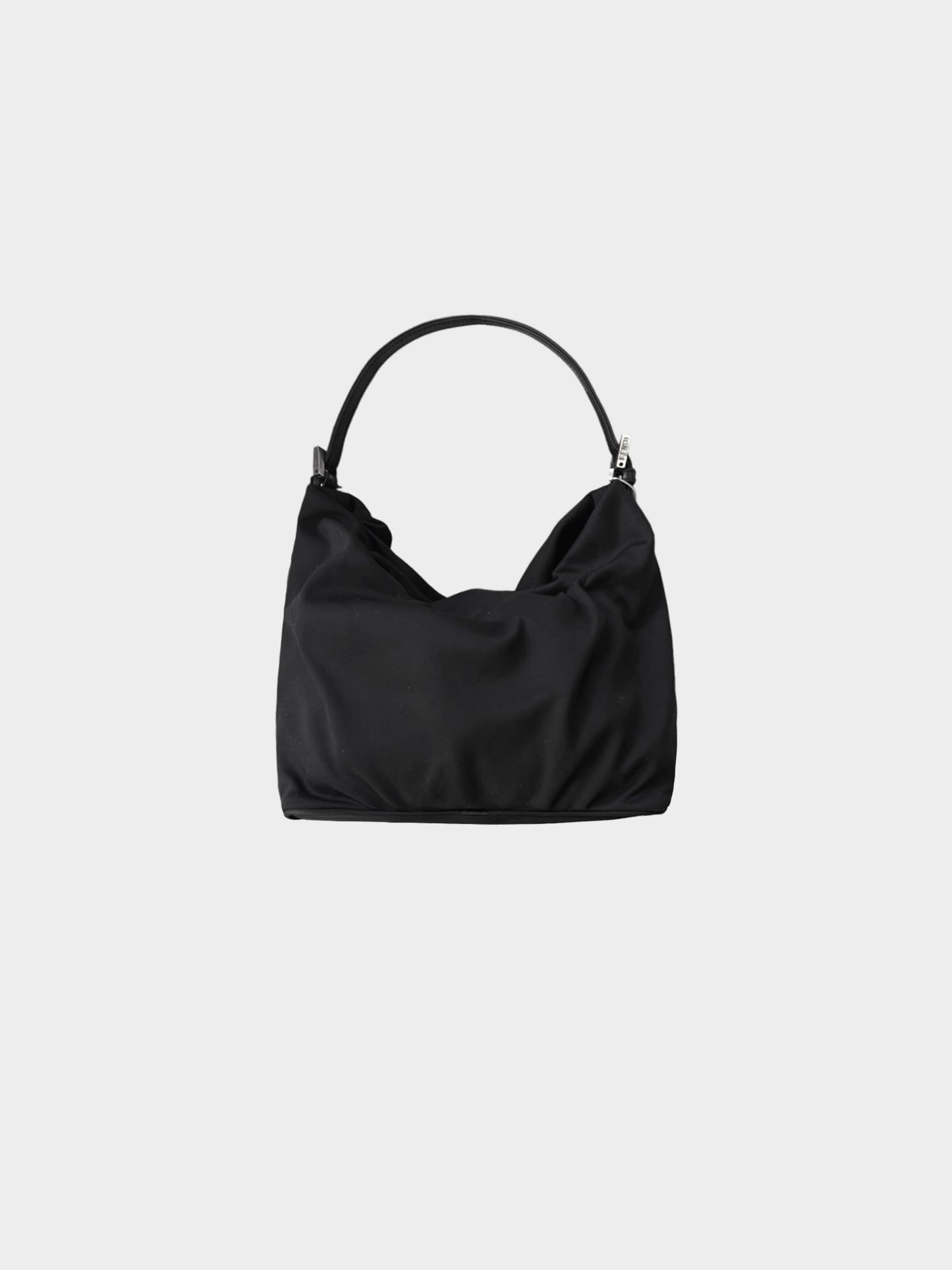 Fendi 2000s Black Nylon Hobo Bag