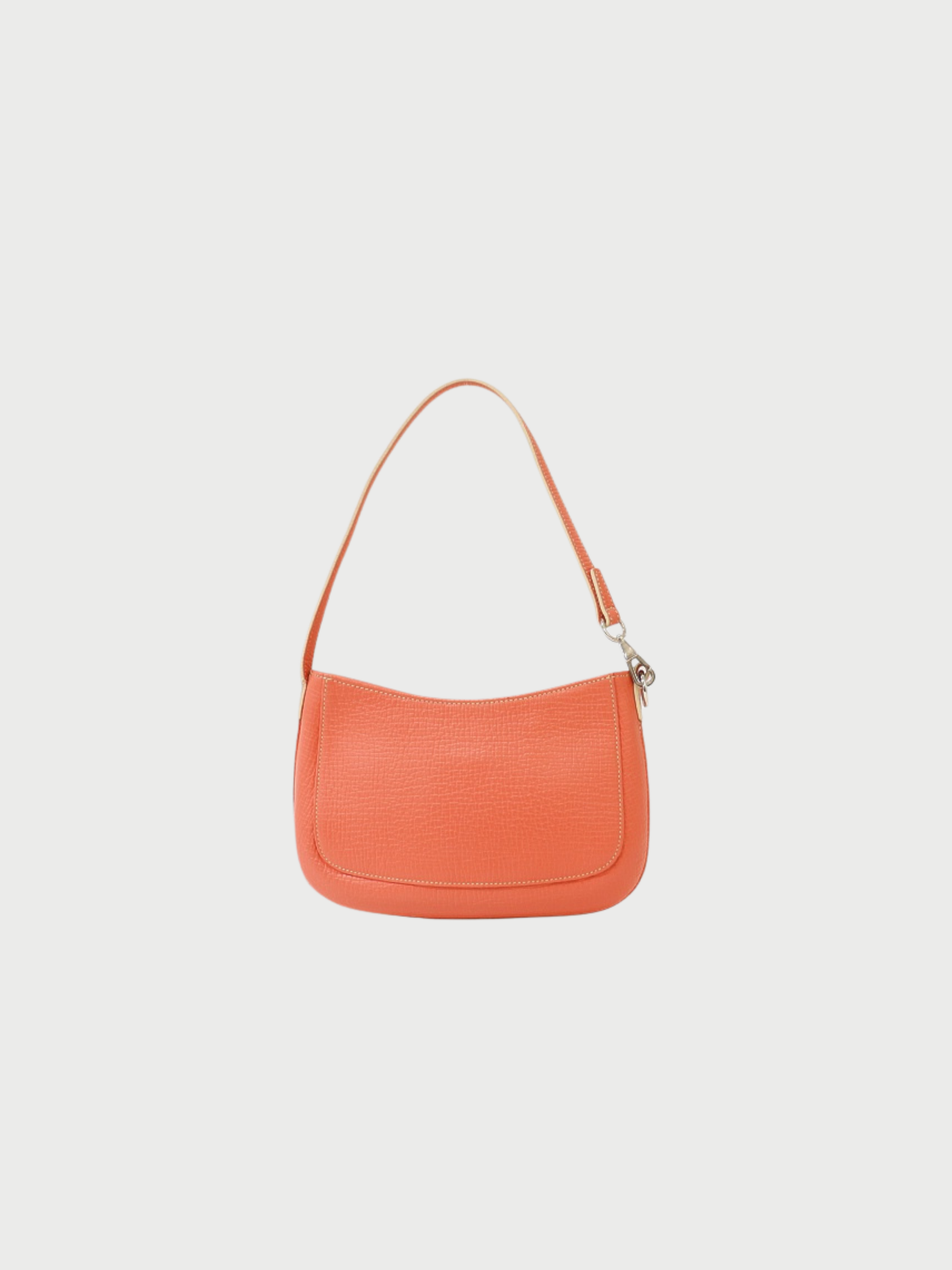 Loewe 2000s Pink Leather Logo Embossed One-Shoulder Bag