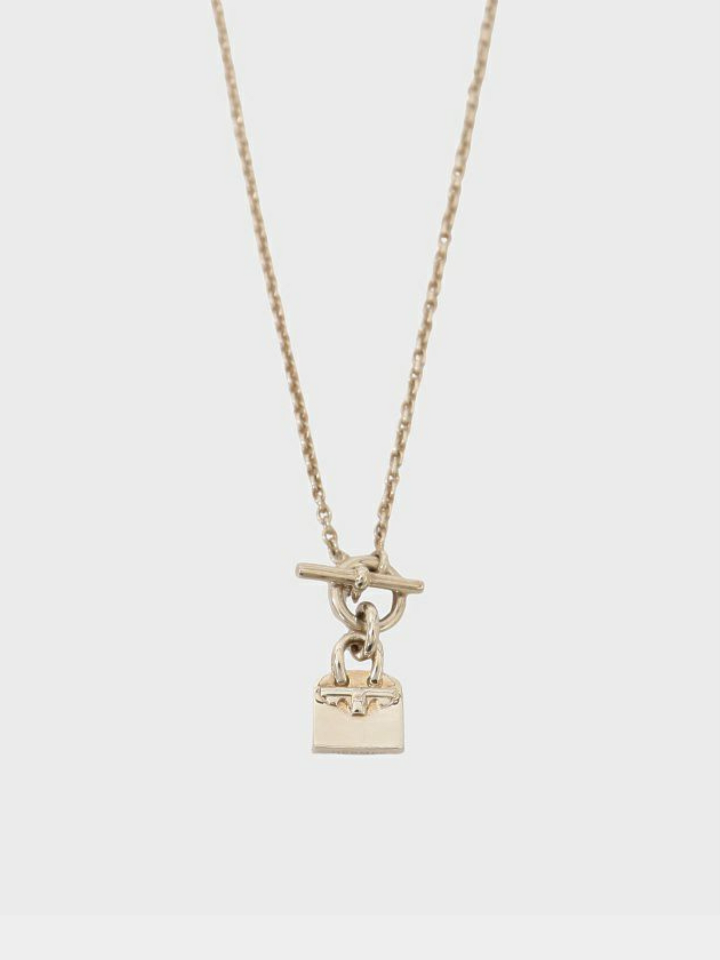 Hermès 2010s Silver Kelly Amulette Necklace