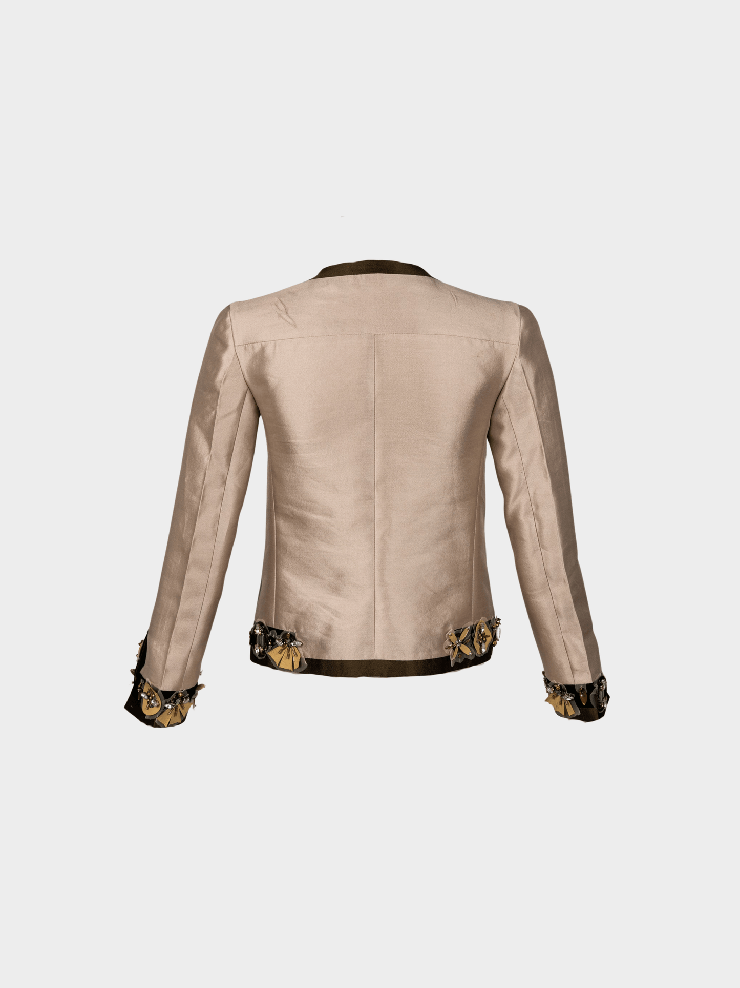 Prada SS 2005 Crystal Appliqué Embellished Wool-Silk Jacket