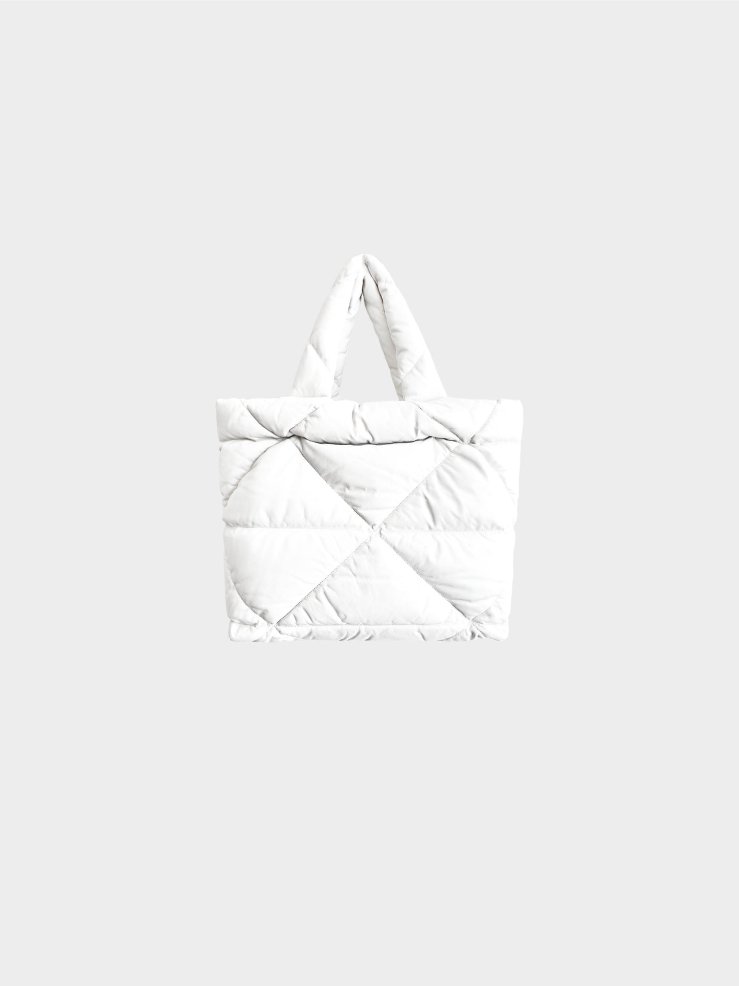Prada 2020s White Padded Nappa Tote Bag