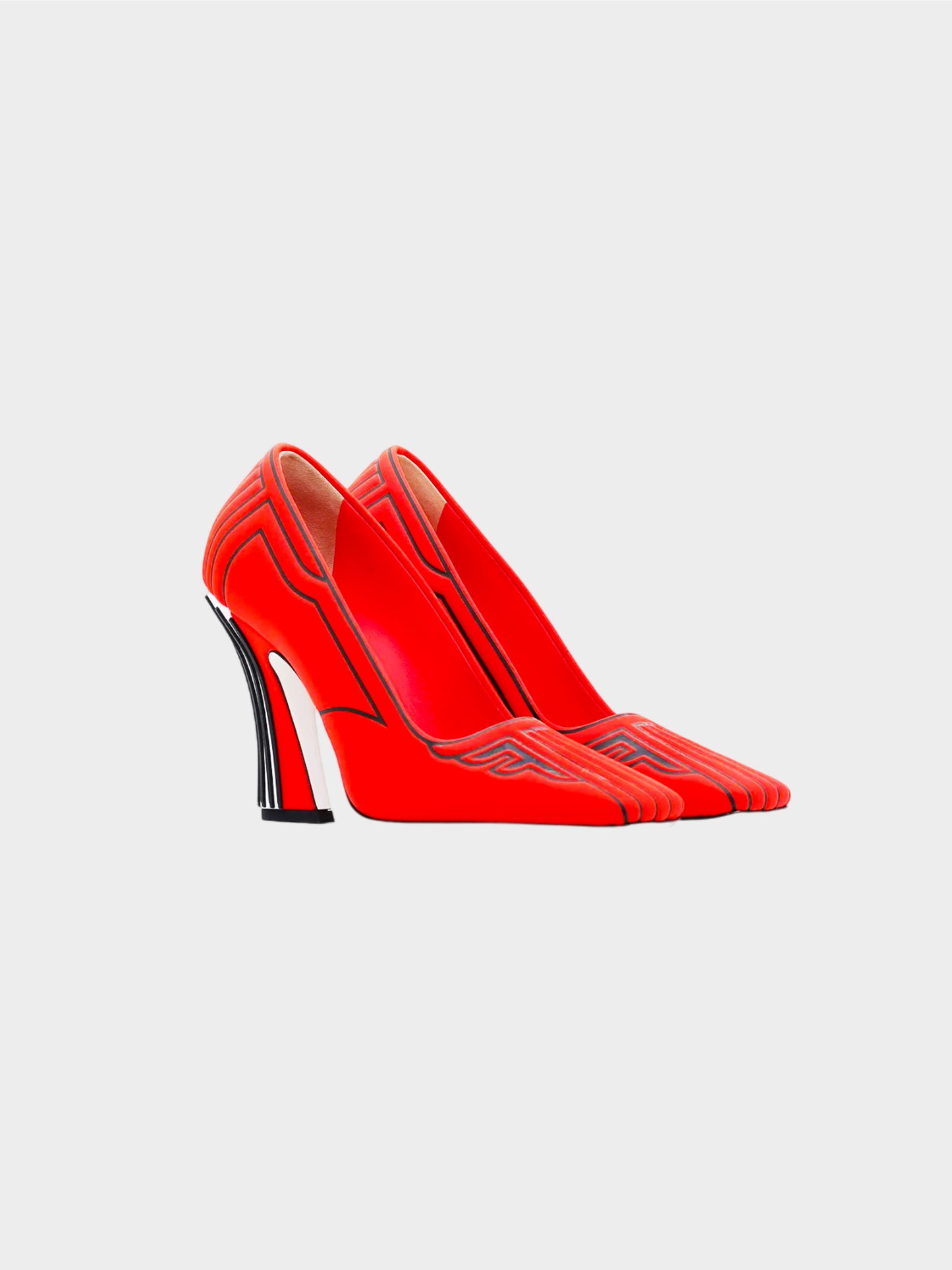 Fendi SS 2019 Runway Orange FF Freedom Pumps