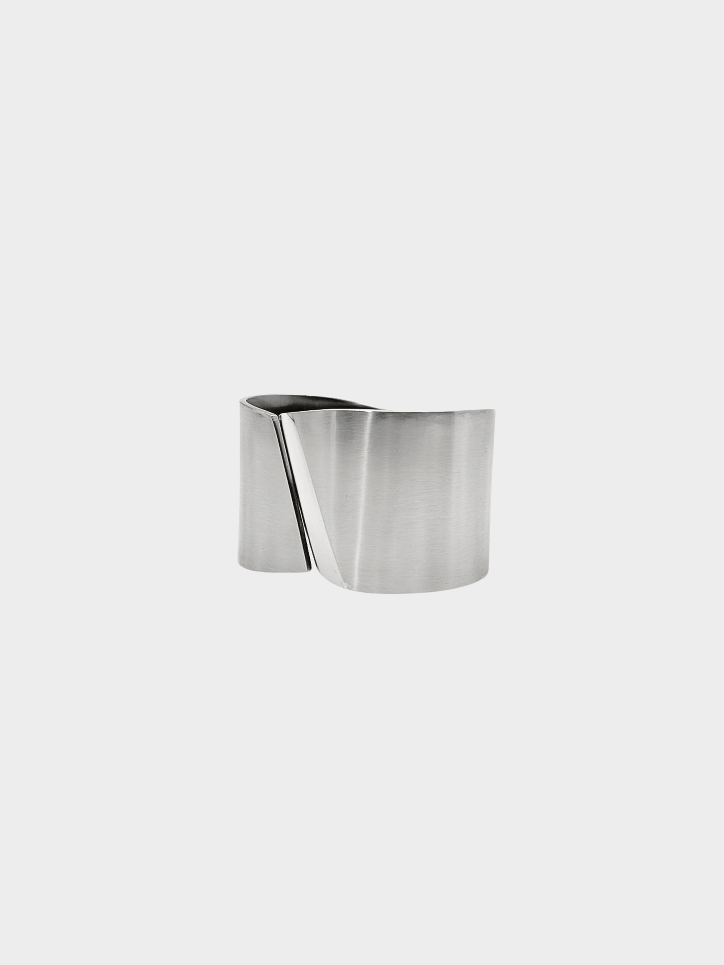 Loewe 2000s Silver Geometric Cuff Bracelet