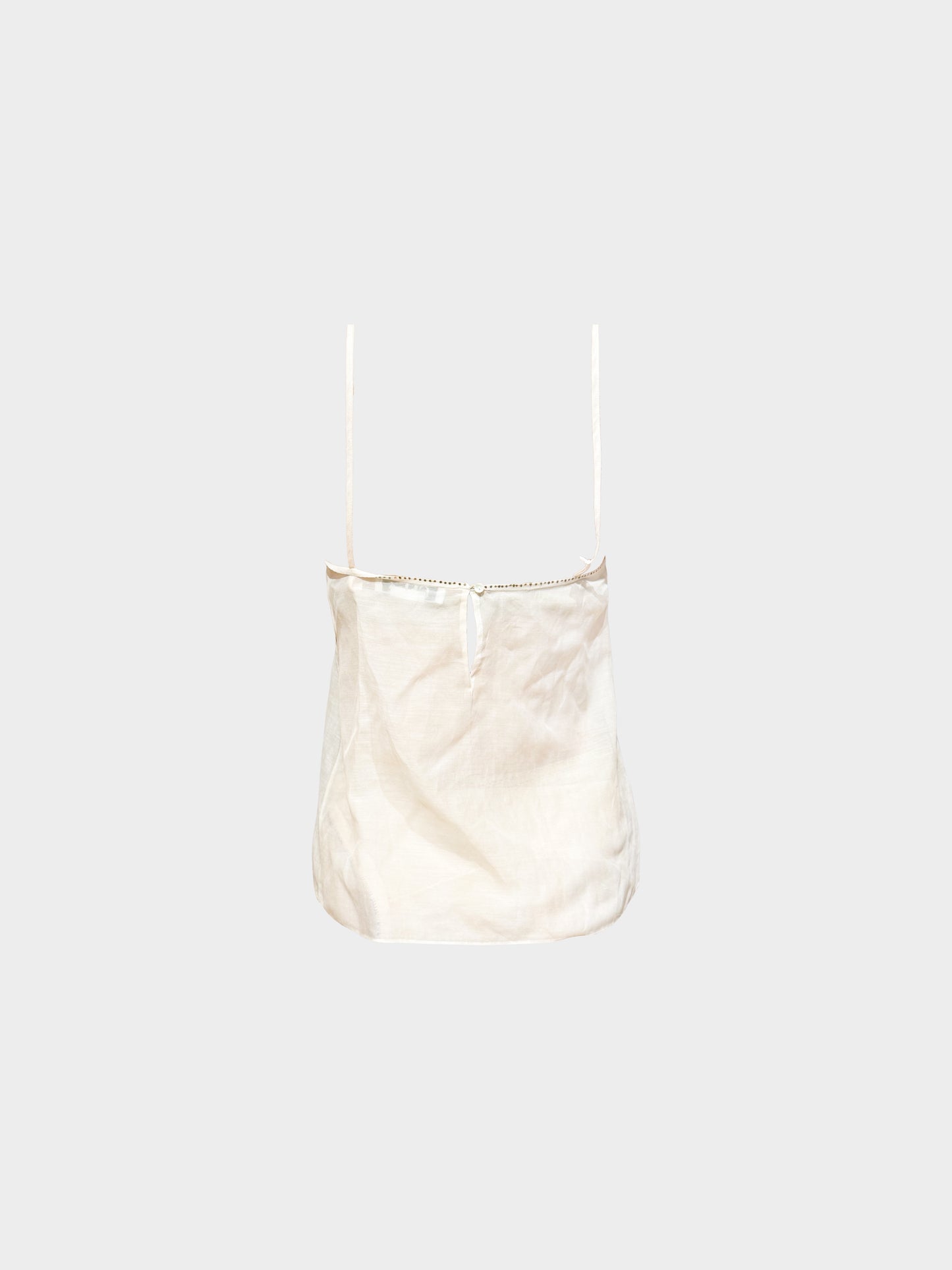 Chloe 2005 Beige Glitter Embellished Cami Top