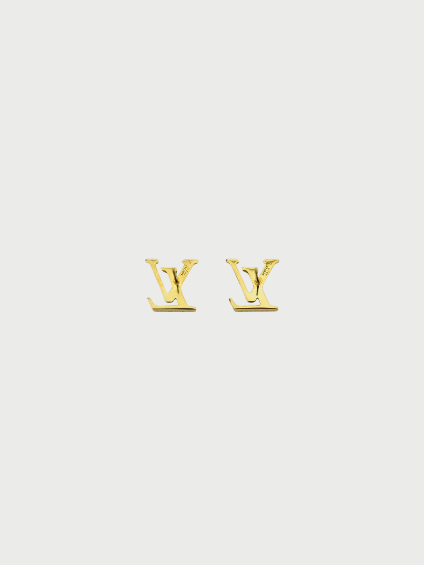 Louis Vuitton 2010s Gold Plated Metal LV Iconic Earrings