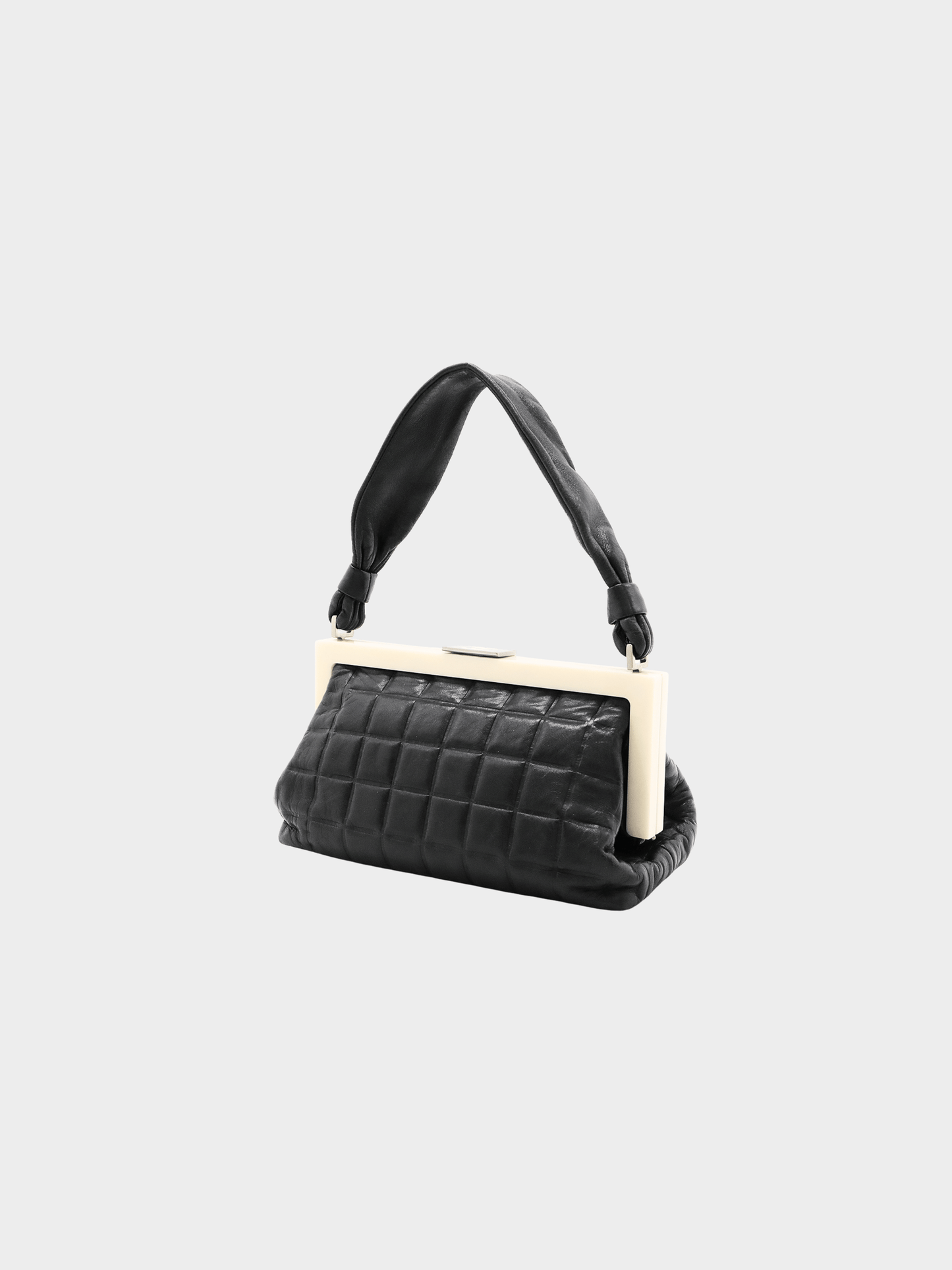 Chanel 2001-2002 Black Lambskin Chocobar Handbag
