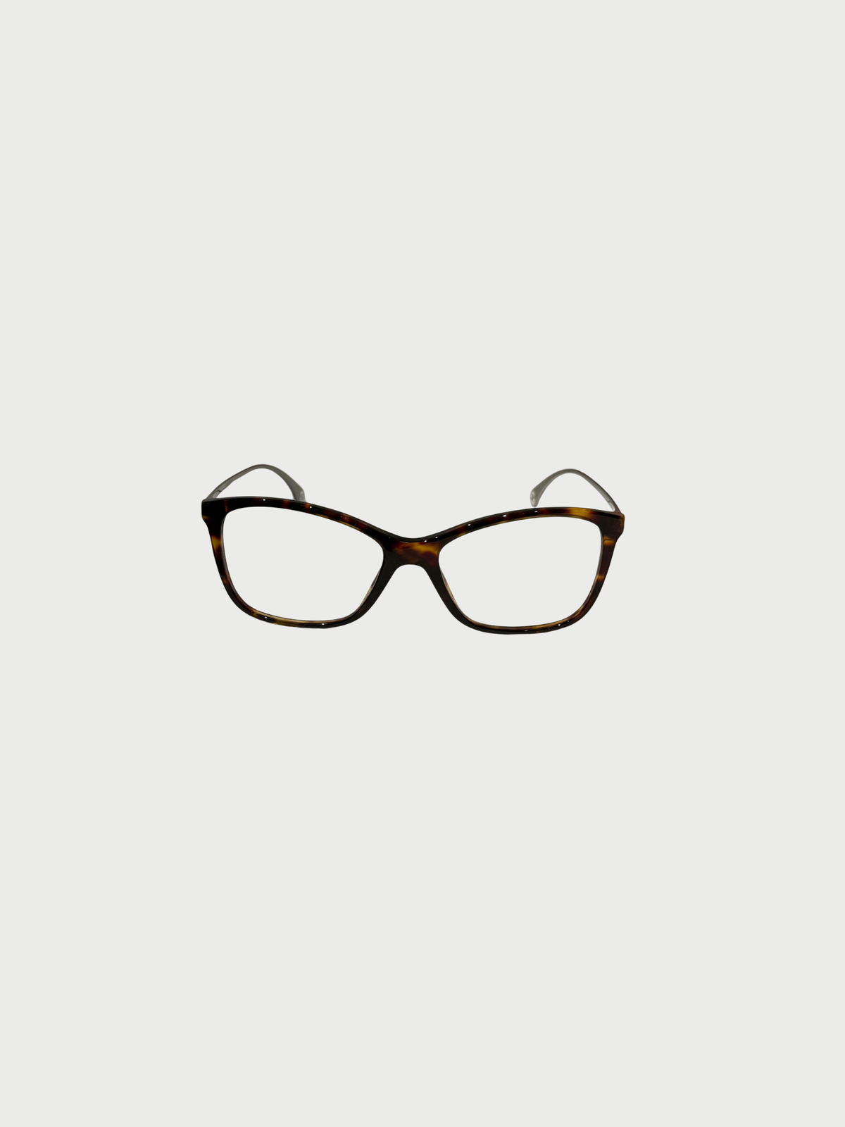 Chanel 2020s Dark Havana Acetate Butterfly Optical Frames