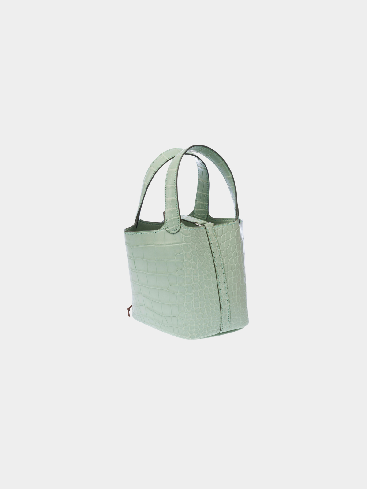 Hermès 2020s Green Alligator Mississippi Micro Picotin Lock Bag