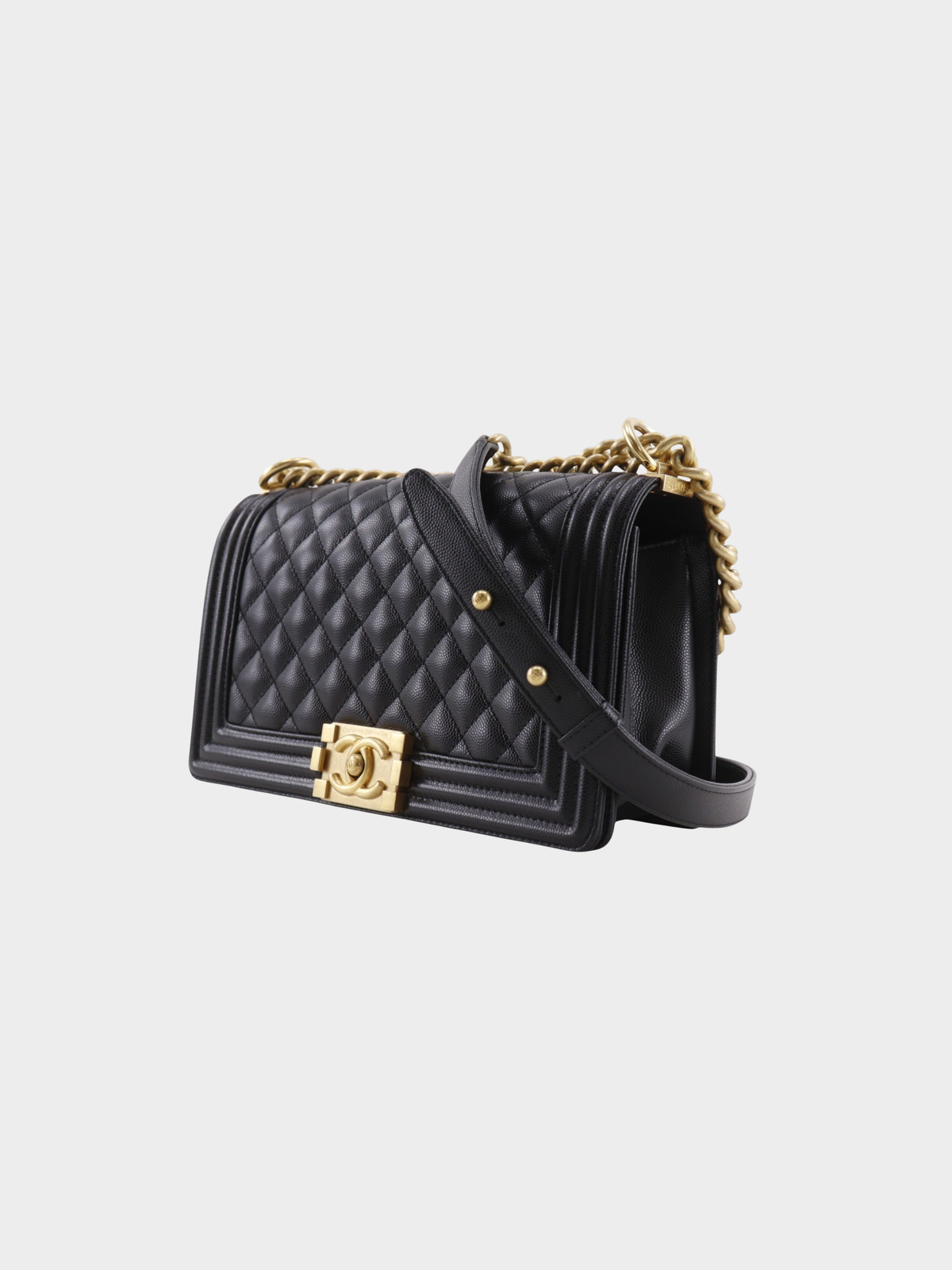 Chanel 2010s Black Boy Chanel 25 Shoulder Bag