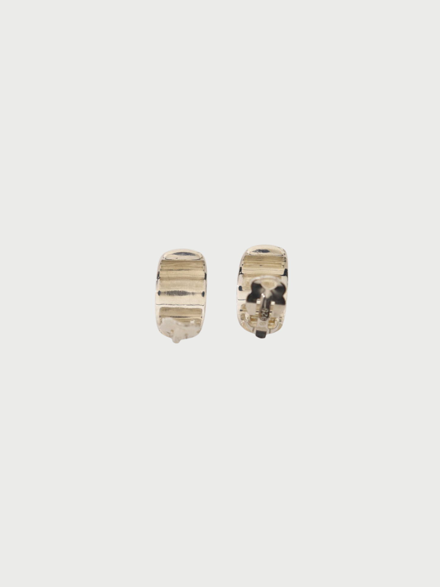 Chanel SS 2000s Silver 925 Logo Earrings