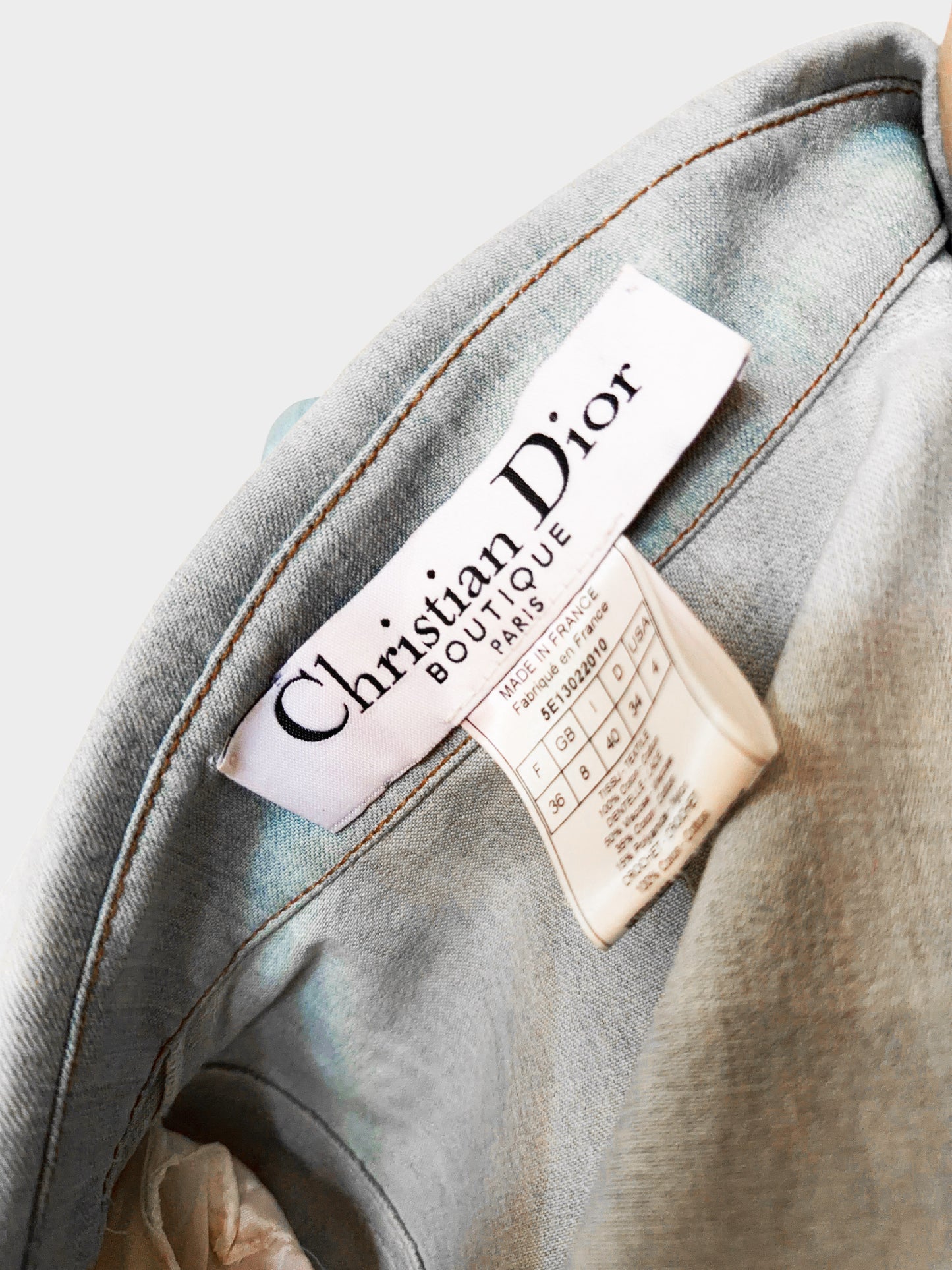 Christian Dior SS 2005 Denim and Sheer Lace Jacket