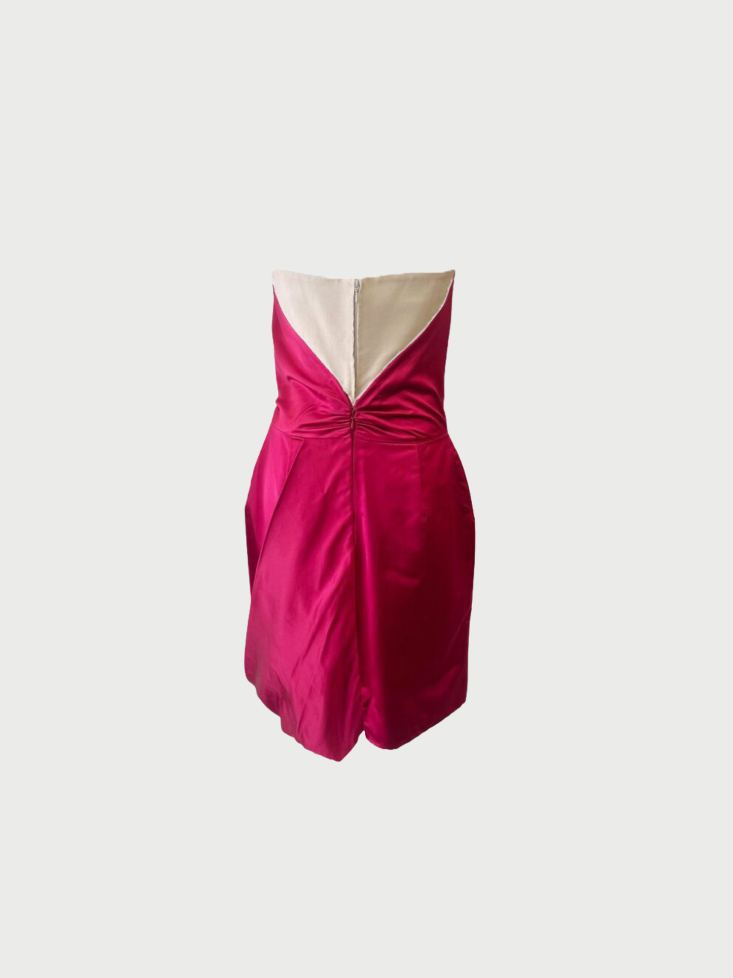 Alexander McQueen 2008 Cruise Rose Red Satin Cocktail Dress