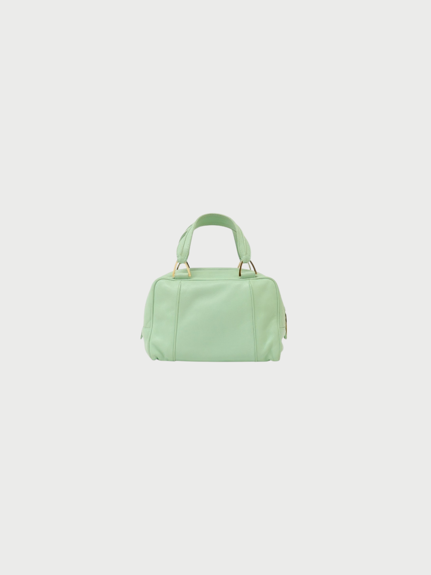 Loewe 2000s Mint Green Nappa Leather Anagram Mini Handbag